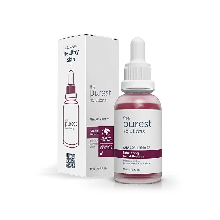 The Purest Solutions Canlandırıcı & Cilt Tonu Eşitleyici Yüz Peeling Serum 30 ml (AHA 10% + BHA 2%)