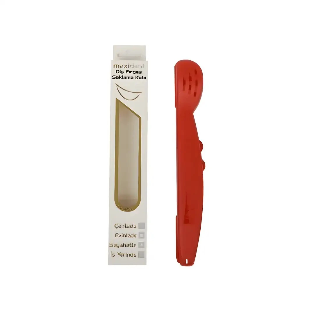 Maxident Diş Fırçası Saklama Kabı - Kırmızı