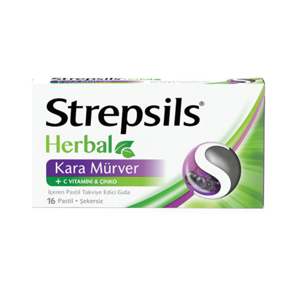 Strepsils Herbal Kara Mürver Aromalı 16 Pastil