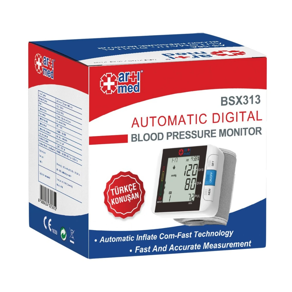 Artımed BSX313 Bilekten Ölçer Türkçe Konuşan Tansiyon Aleti