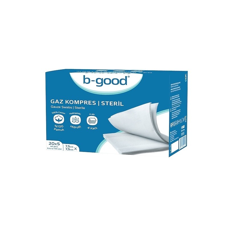 B-Good Gaz Kompres 7,5 x 7,5 cm 100'lü