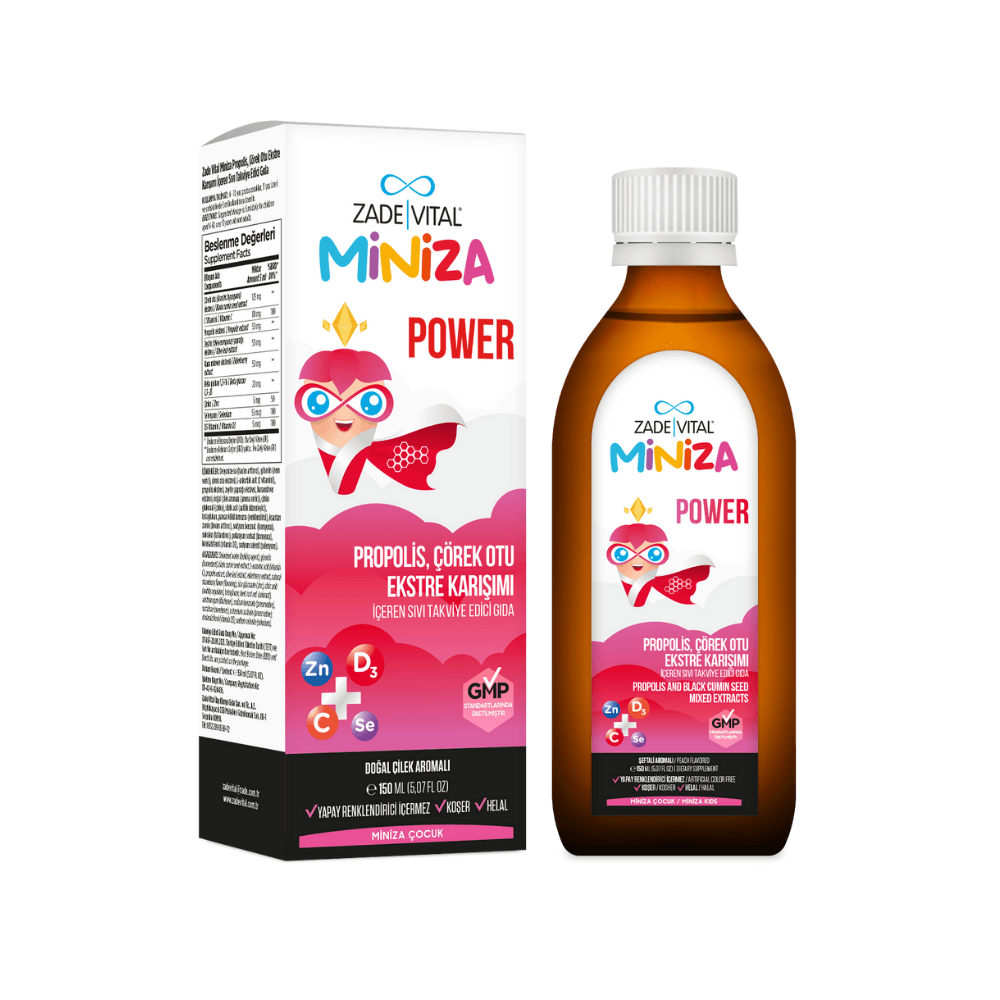 Zade Vital Miniza Power Propolis Çörek Otu Karışımı Şurup 150 ml