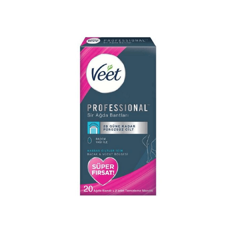 Veet Professional Sir Ağda Bandı Normal Cilt Bacak ve Vücut Bölgesi 20'li