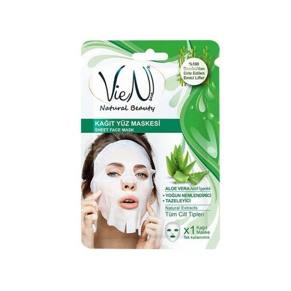 Vien Natural Beauty Aloe Vera Aktif İçerikli Yüz Bakım Maskesi