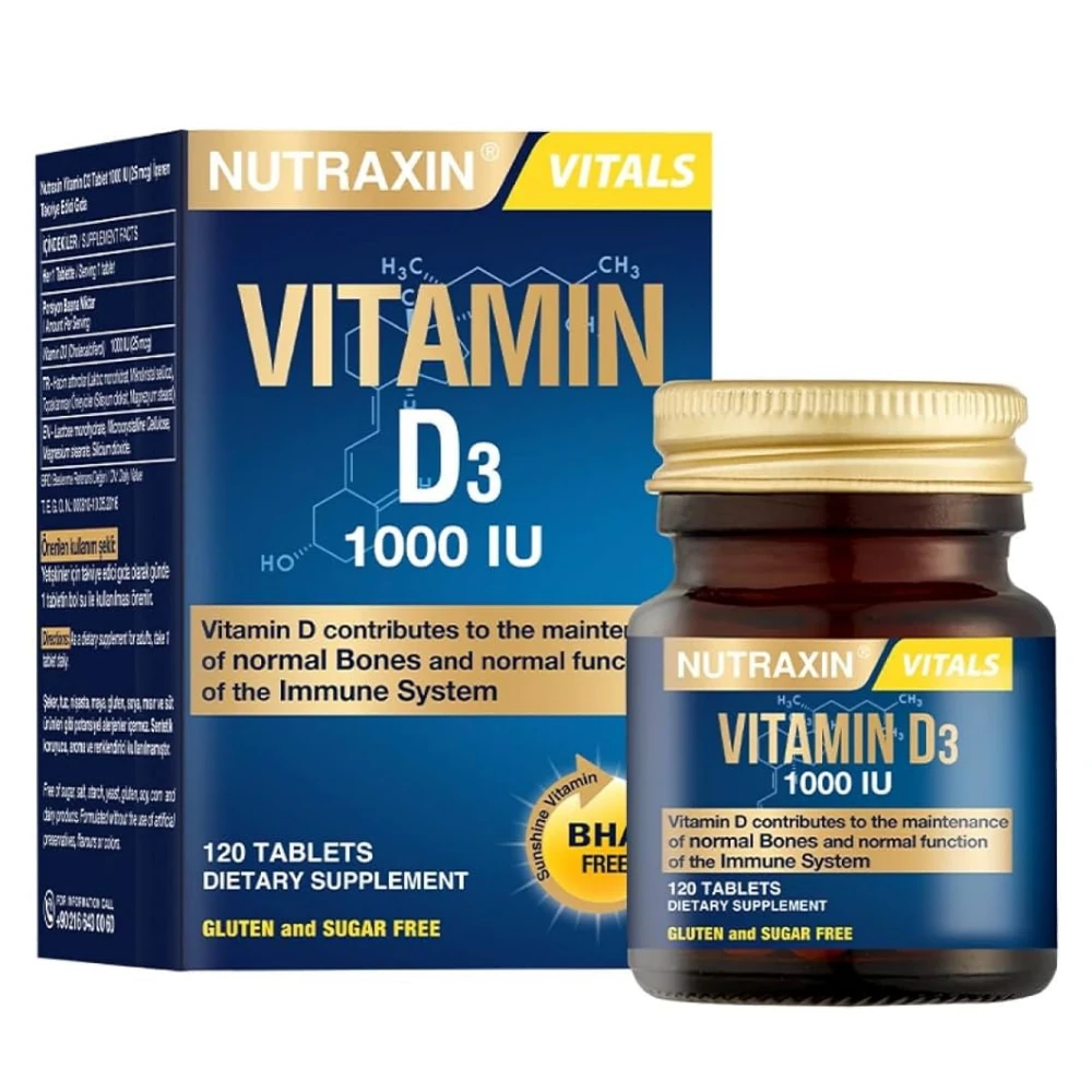 Nutraxin Vitamin D3 1000 IU 120 Tablet