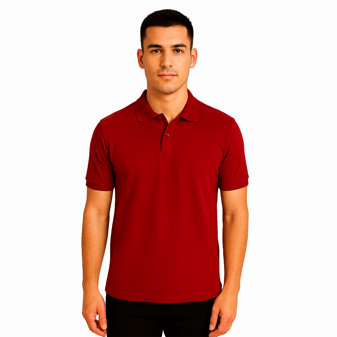 Polo Yaka Tişört - Bordo