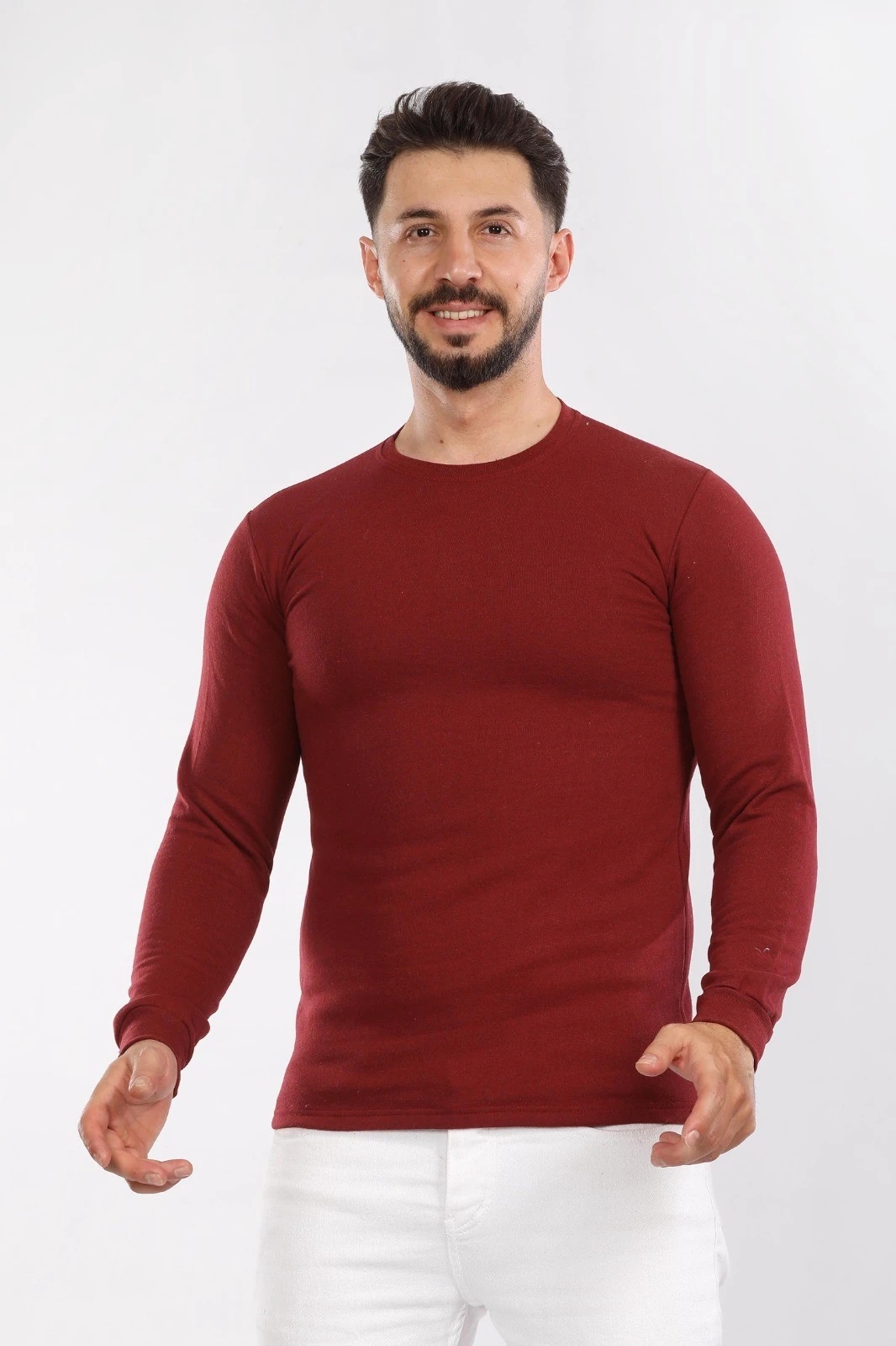 3 İplik Bisiklet Yaka Sweat