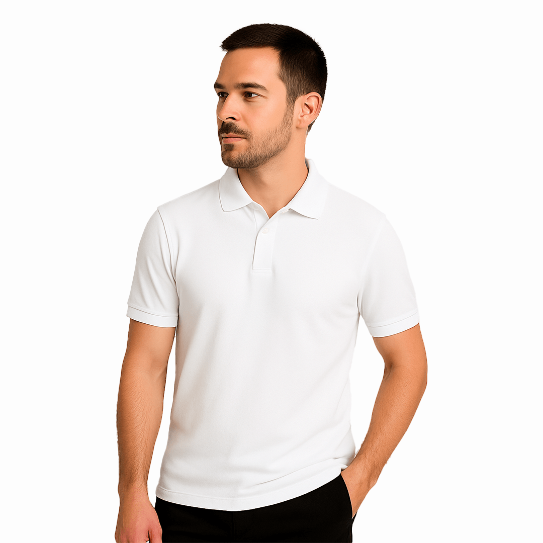 Polo Yaka Tişört - Beyaz
