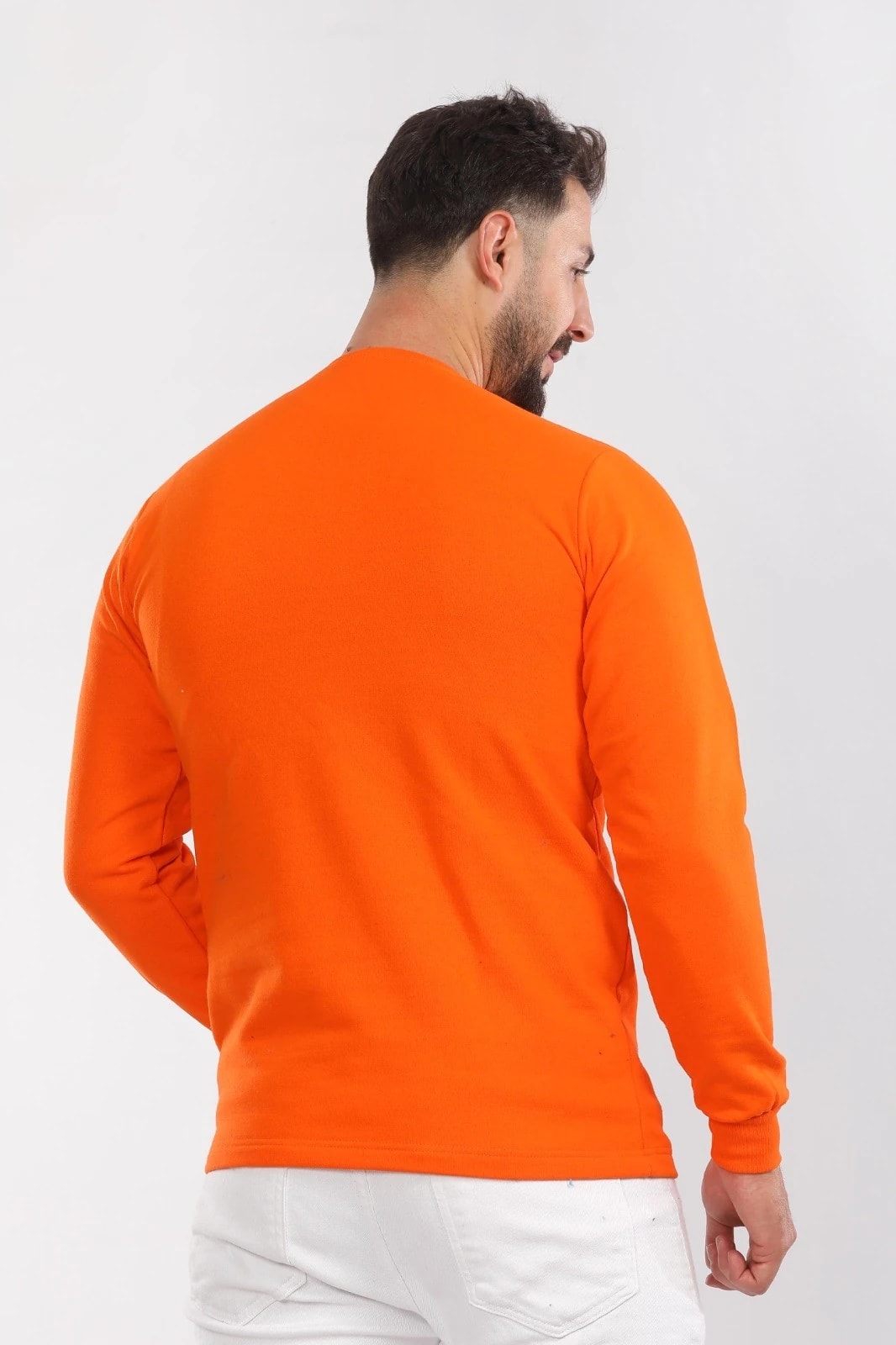 2 İplik Bisiklet Yaka Sweat