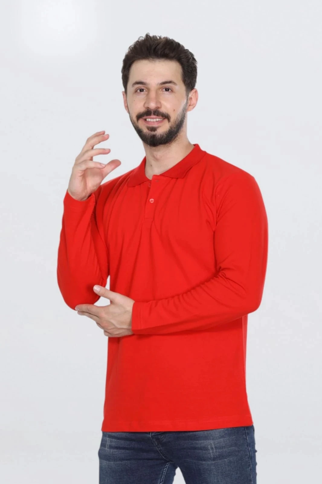 3 İplik Polo Yaka Sweat