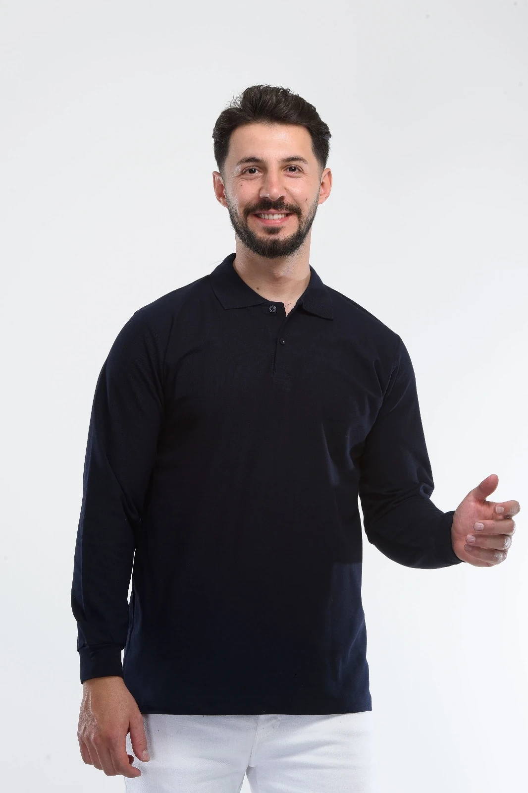 2 İplik Polo Yaka Sweat