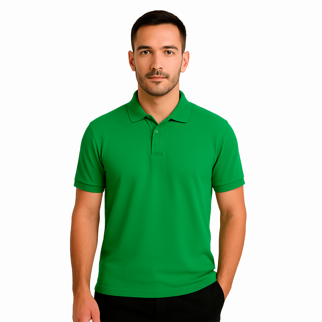 Polo Yaka Tişört - Benetton Yeşil