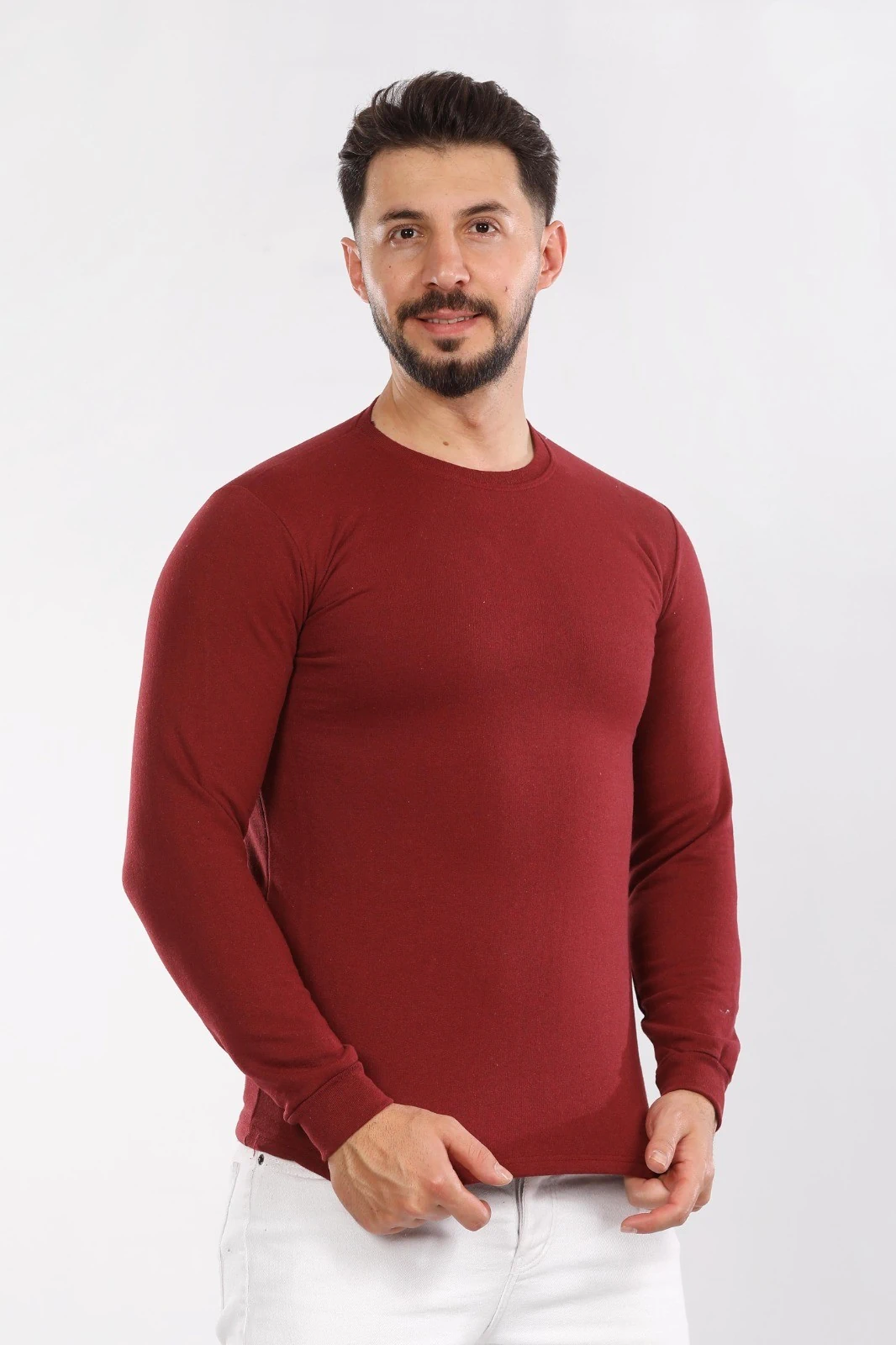3 İplik Bisiklet Yaka Sweat
