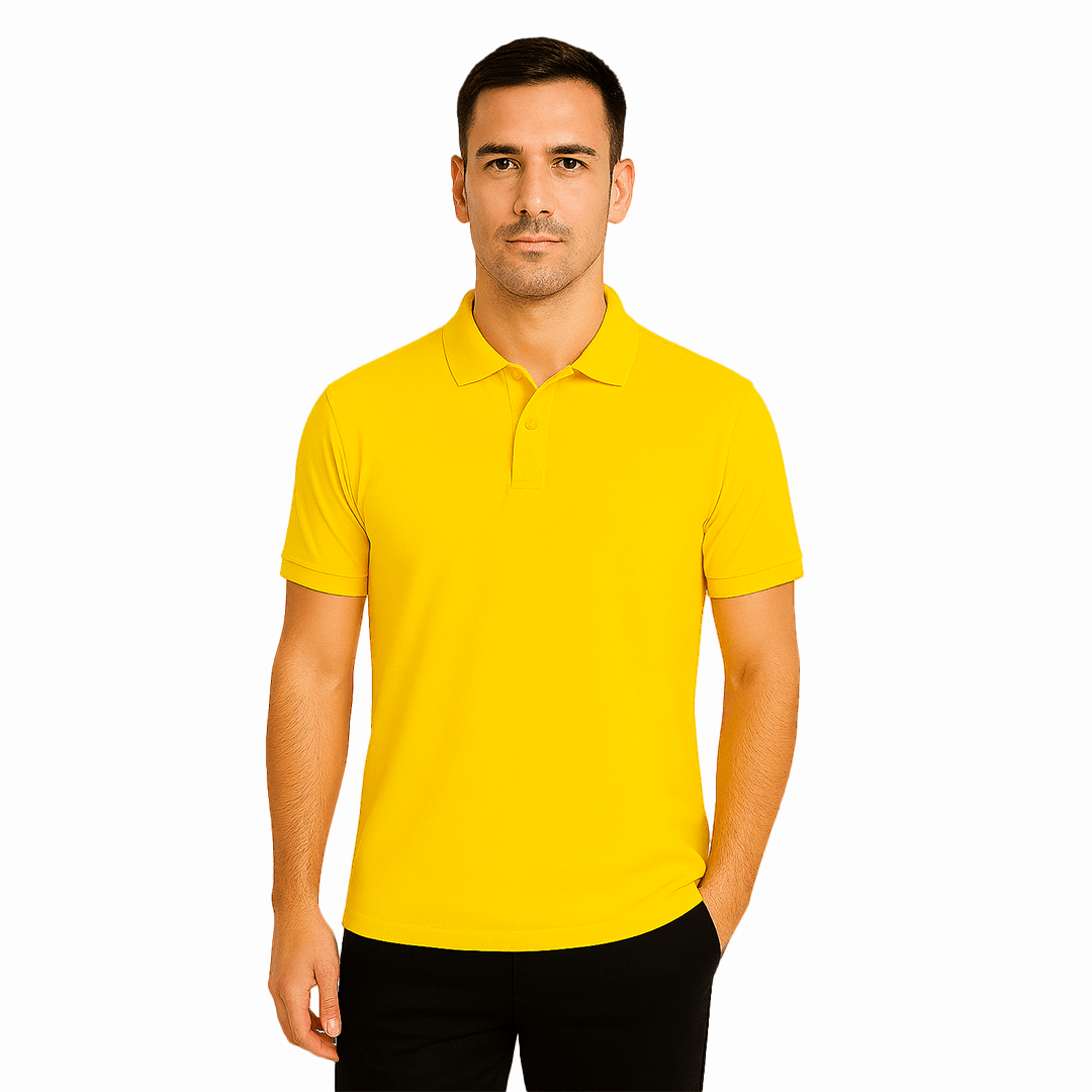 Polo Yaka Tişört - Sarı
