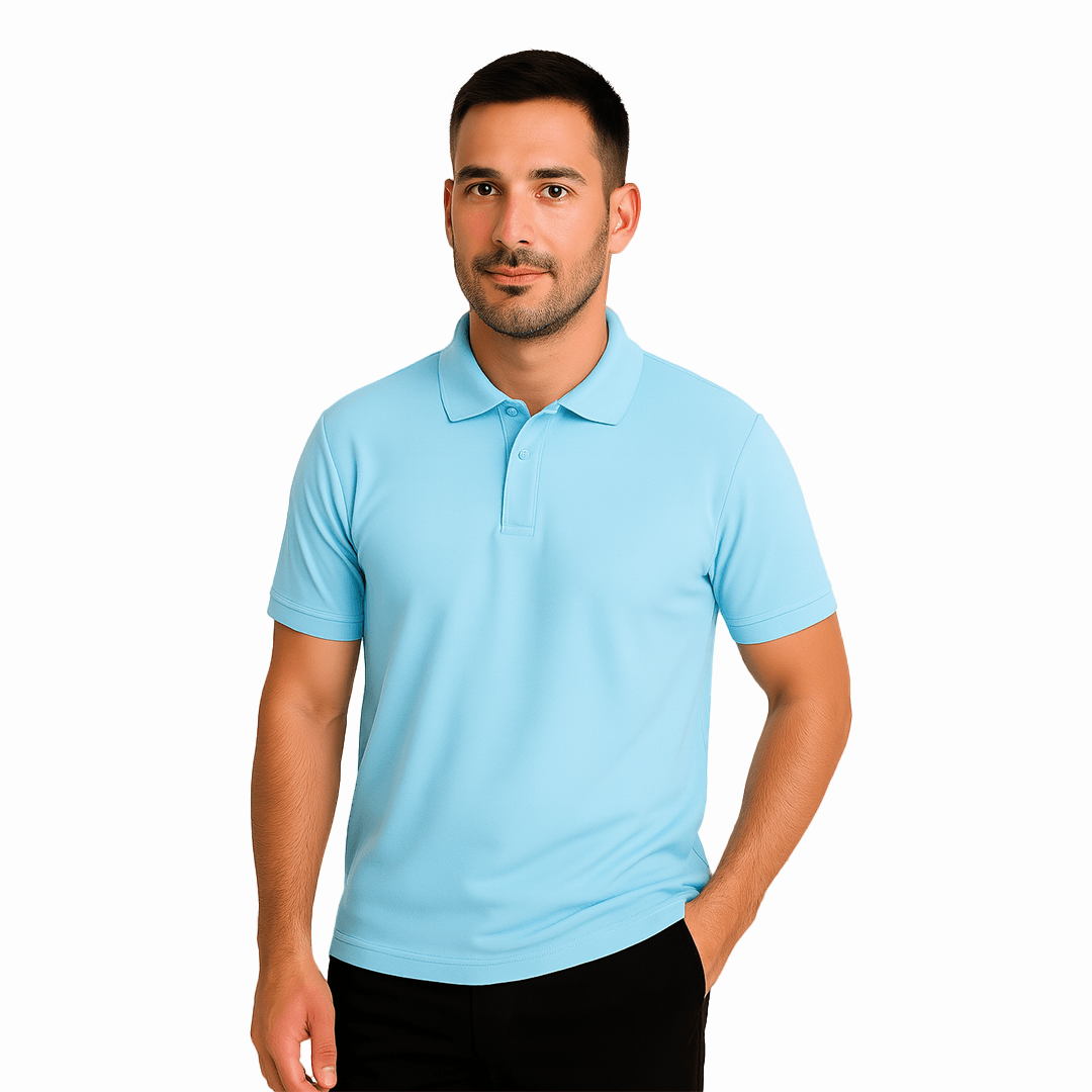 Polo Yaka Tişört - Turkuaz