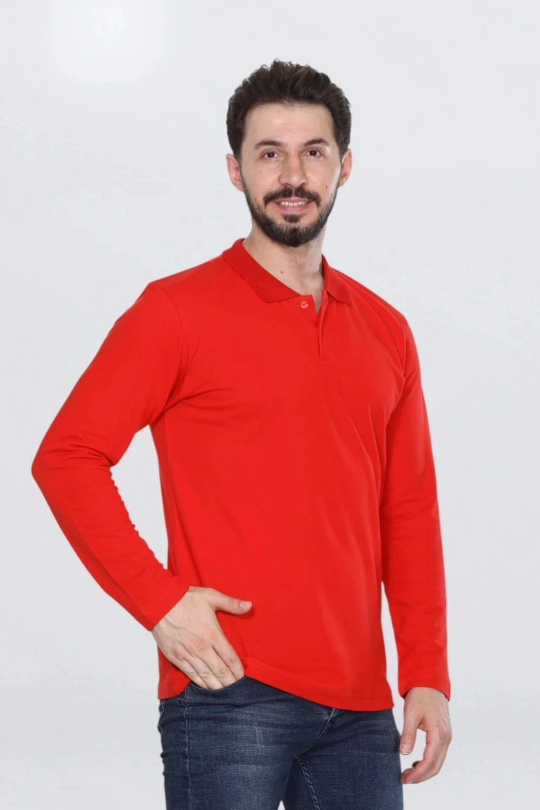 3 İplik Polo Yaka Sweat