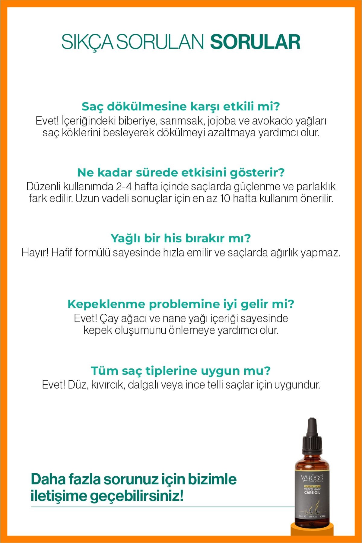 Wyess Erkek Saç Bakım Yağı