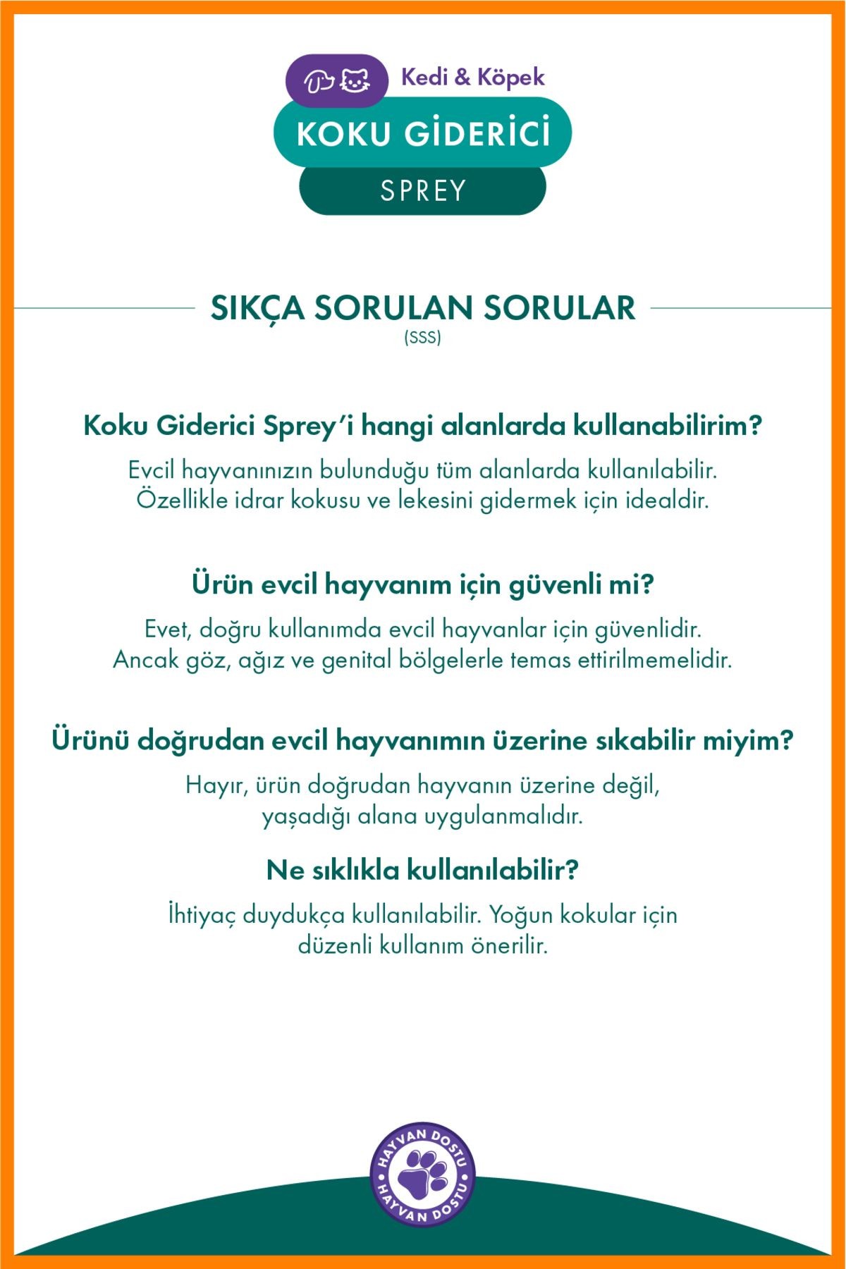Kedi ve Köpek Koku Giderici Sprey 250 ml – İdrar Kokusu ve Lekelere Karşı Etkili Çözüm