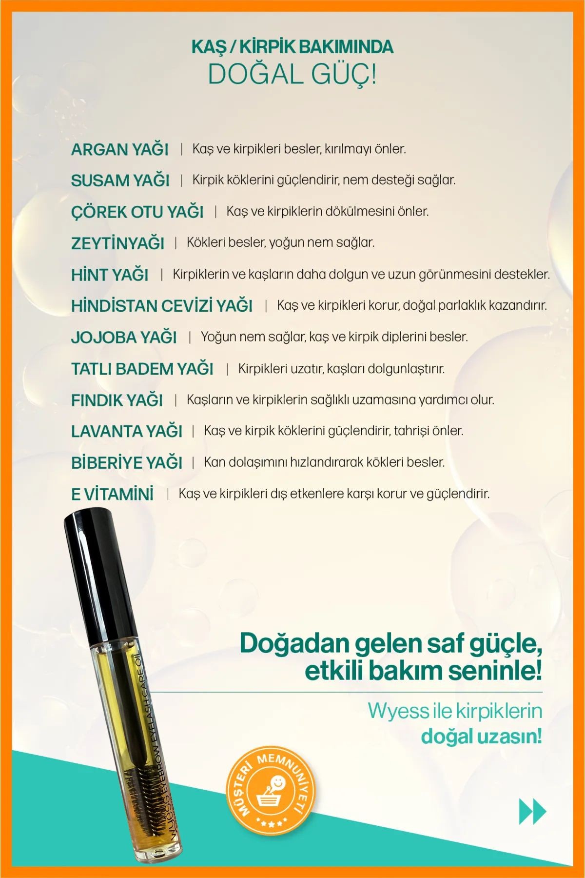 Wyess Kaş ve Kirpik Bakım Yağı