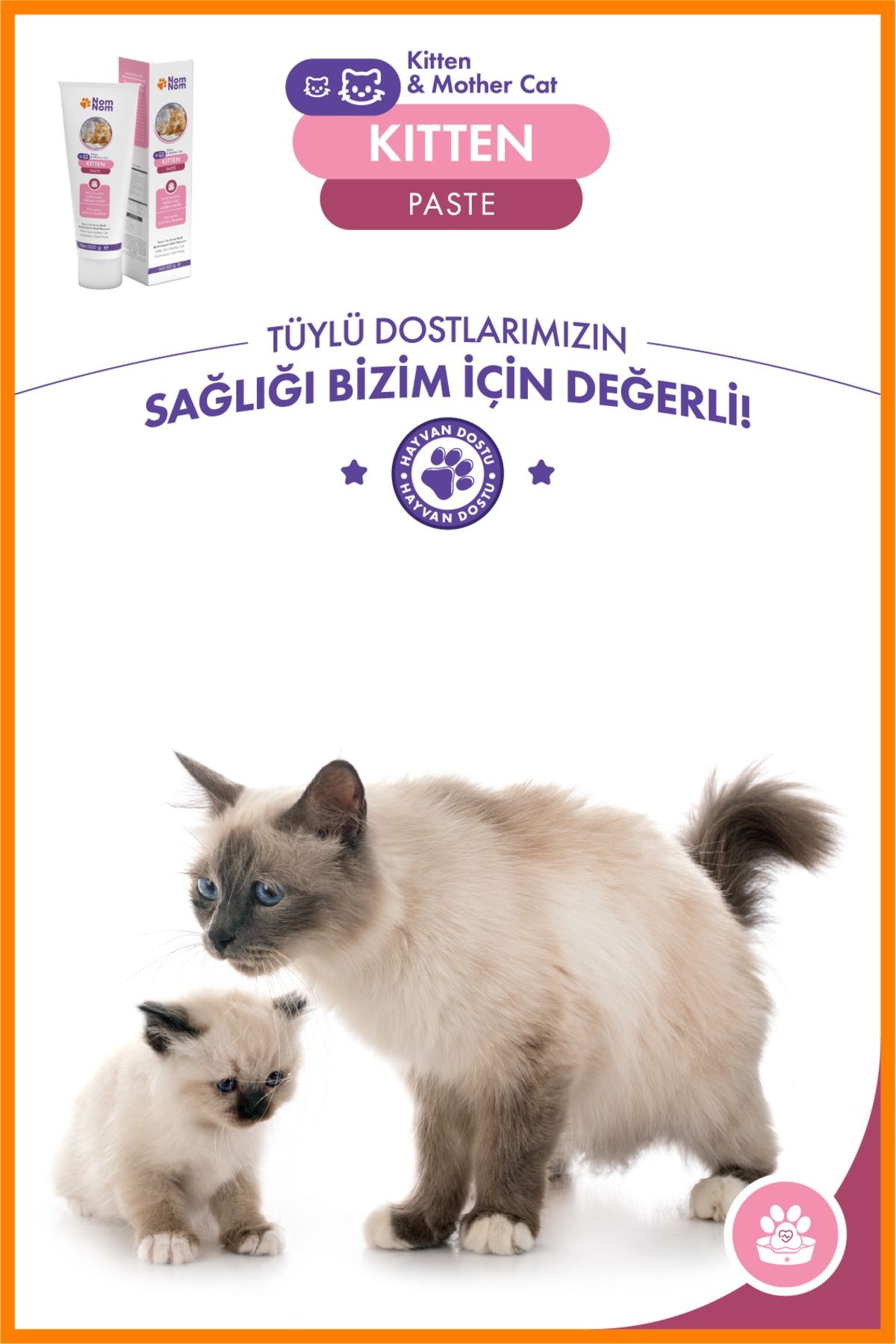 Kitten Paste 100 Gr – Yavru ve Anne Kediler İçin Multivitamin ve Malt Macunu