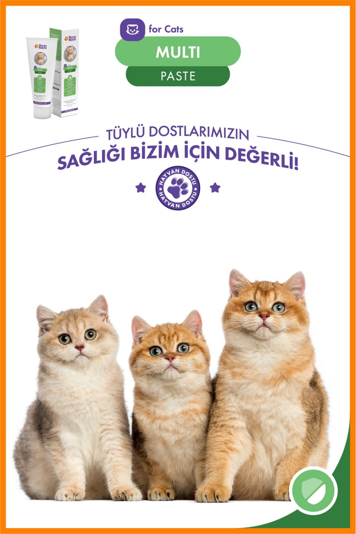 Multi Paste 100 gr – Tüm Kediler İçin Multivitamin, Tüy ve Bağışıklık Desteği Sunan Malt Macun