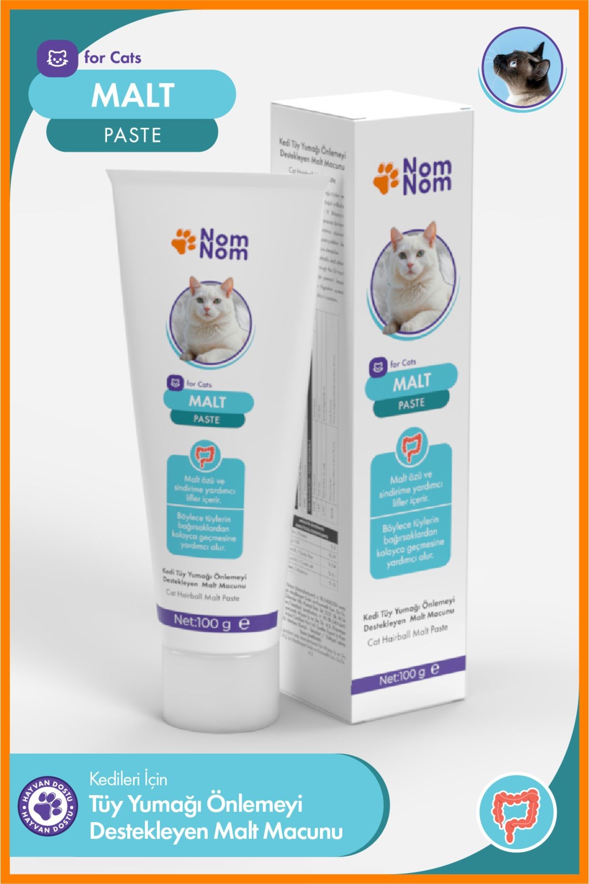 Kedi Malt Paste 100 gr – Tüy Yumağı Önleyici ve Sindirim Düzenleyici Macun