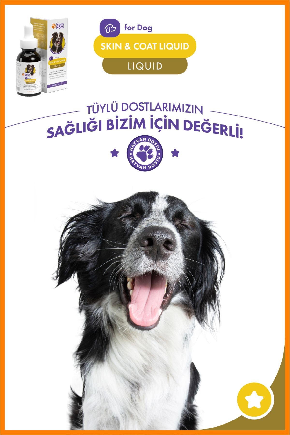 Köpek Skin & Coat Liquid – Tüy Sağlığını Destekleyici Multivitamin Damla
