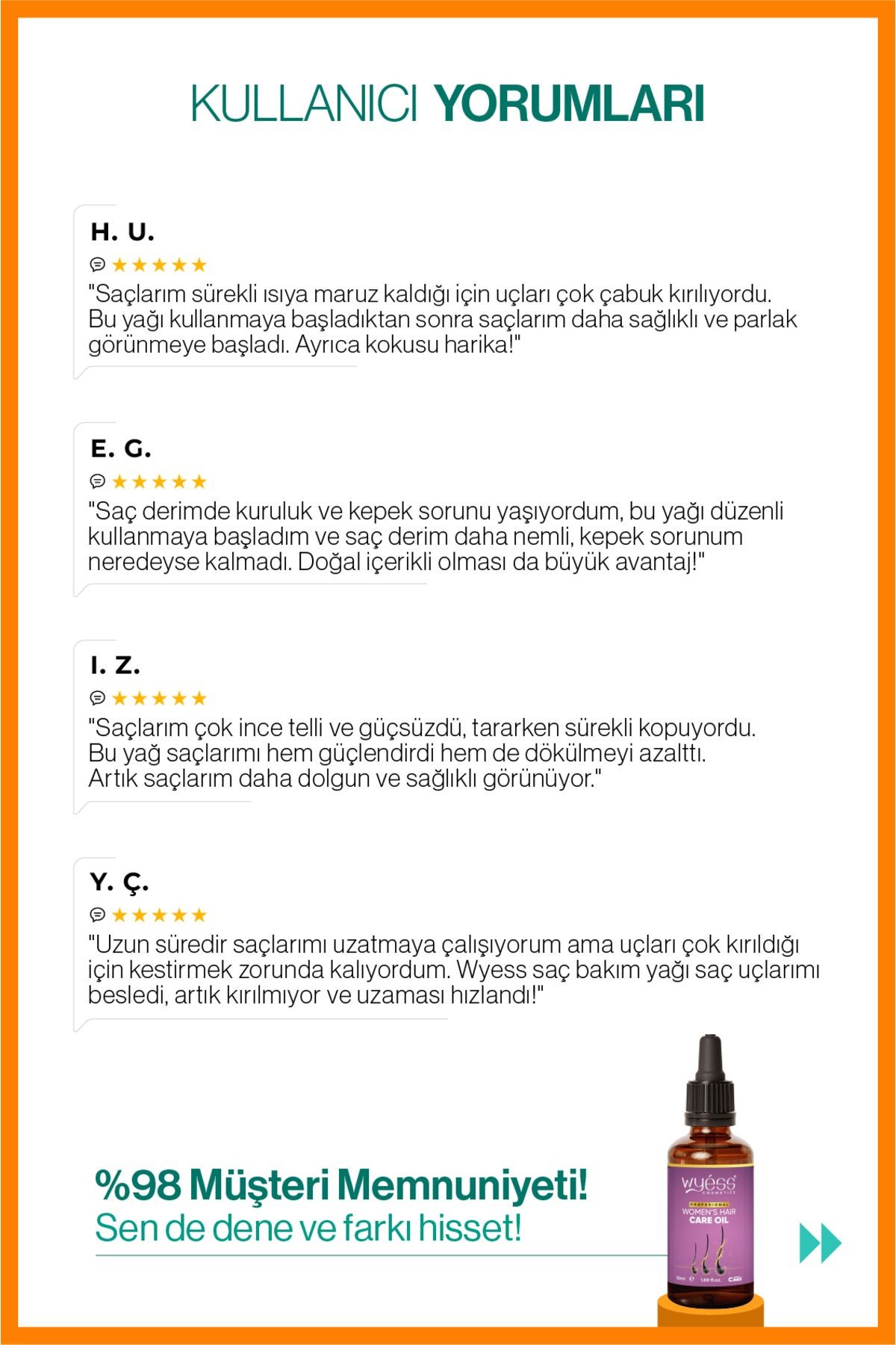 Wyess Kadın Saç Bakım Yağı