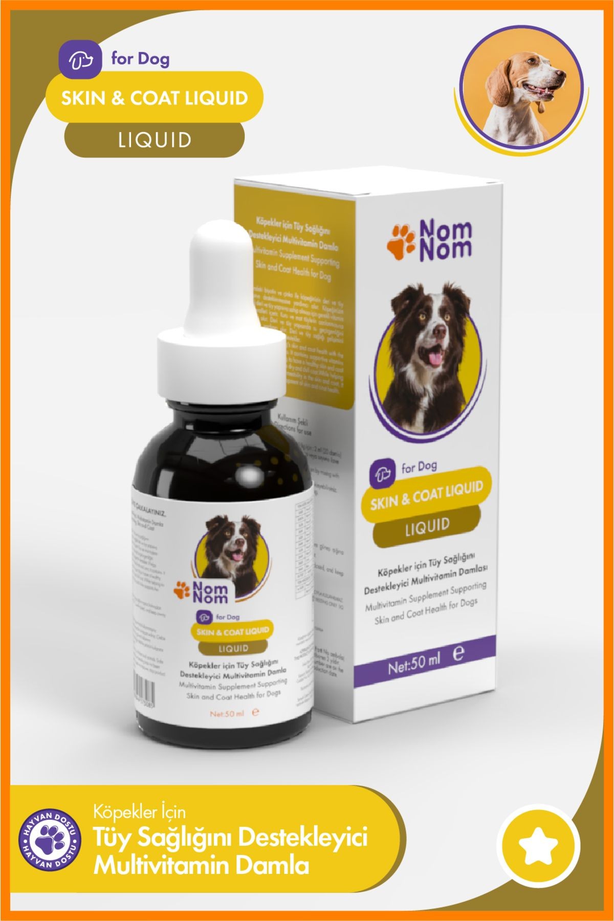 Köpek Skin & Coat Liquid – Tüy Sağlığını Destekleyici Multivitamin Damla