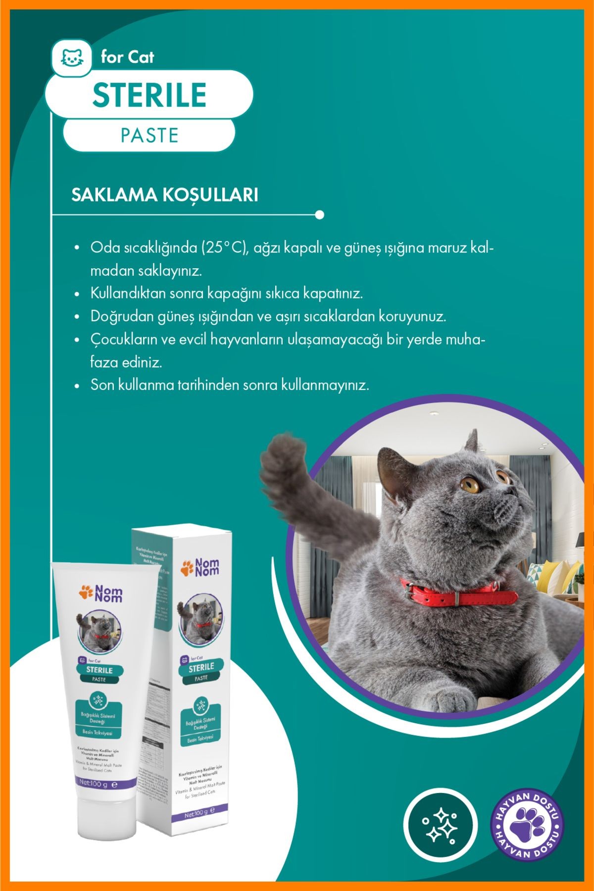 Sterile Paste 100 gr – Kısırlaştırılmış Kedilere Özel Macun