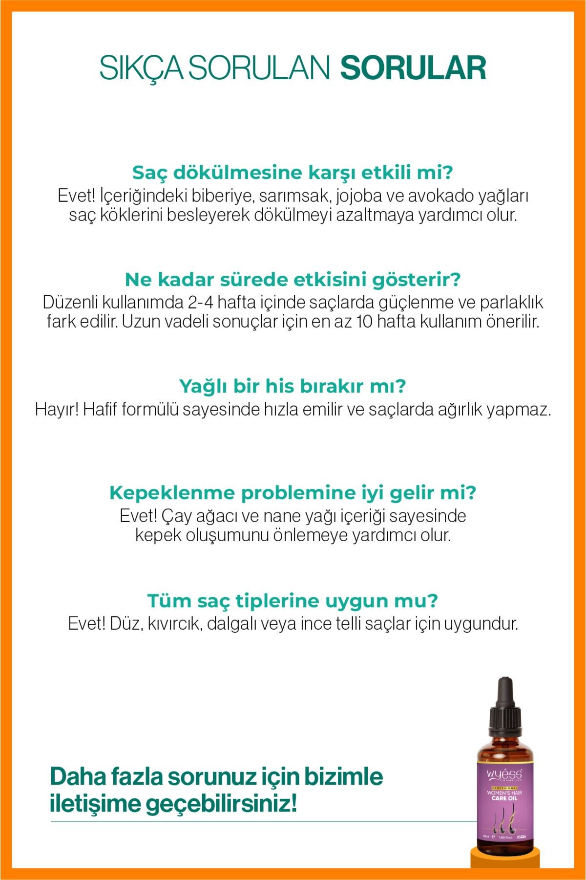 Wyess Kadın Saç Bakım Yağı