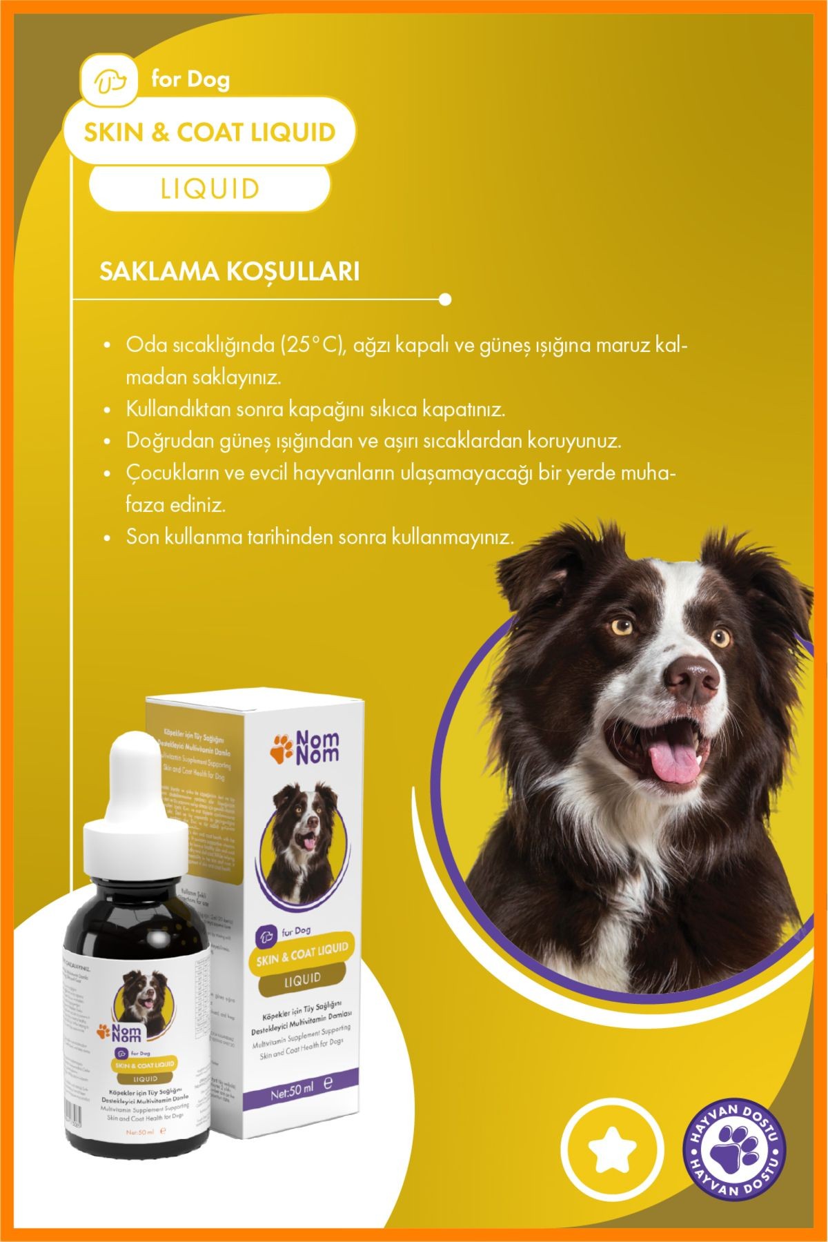 Köpek Skin & Coat Liquid – Tüy Sağlığını Destekleyici Multivitamin Damla