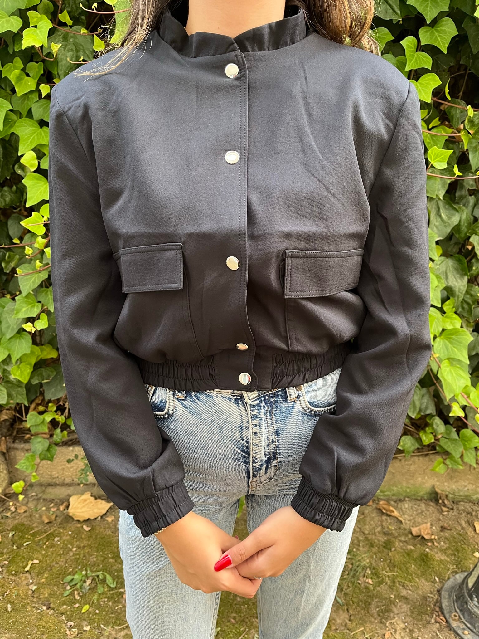 Siyah Bomber Ceket 