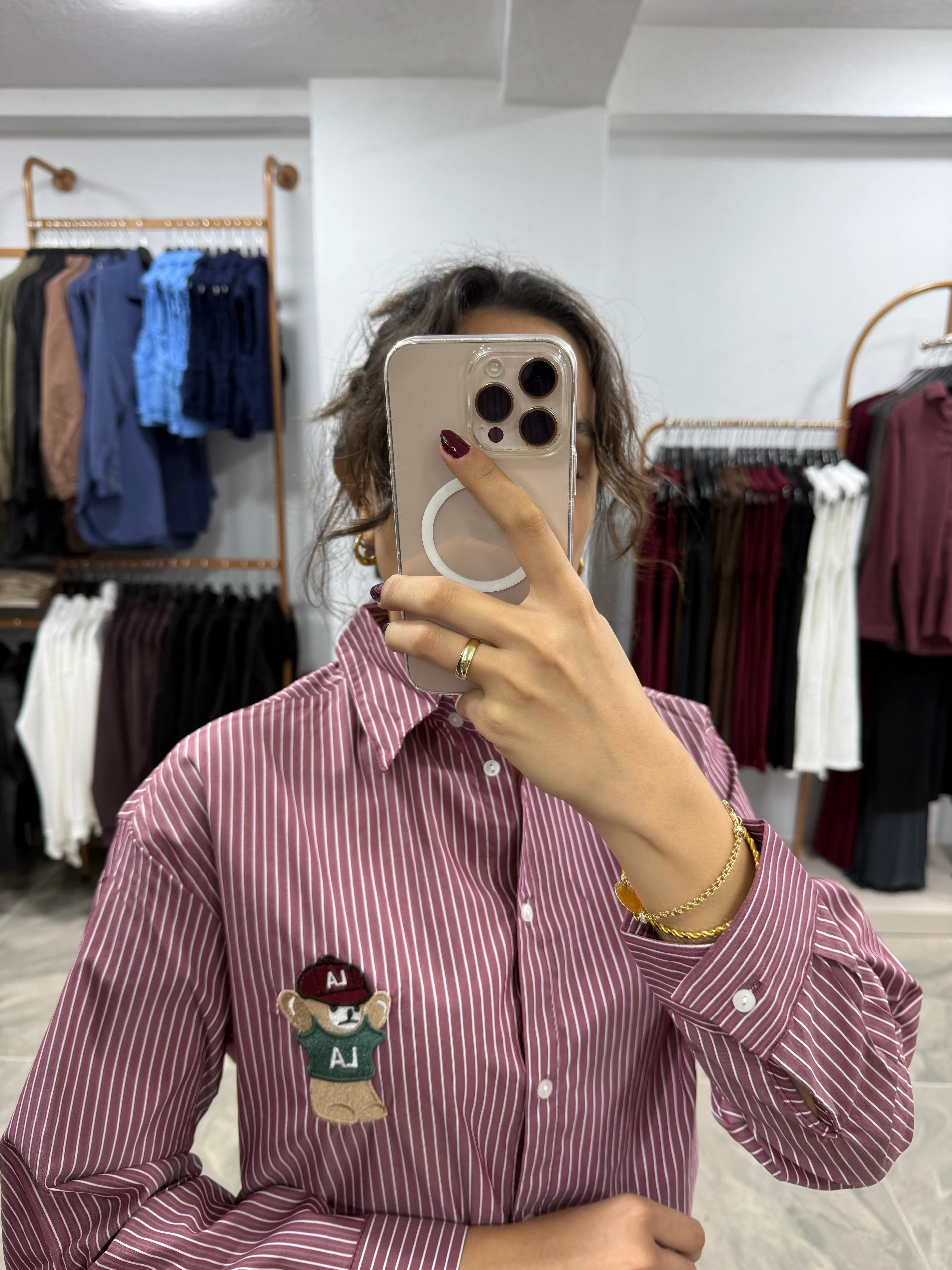 ÇİZGİLİ TEDDY GÖMLEK