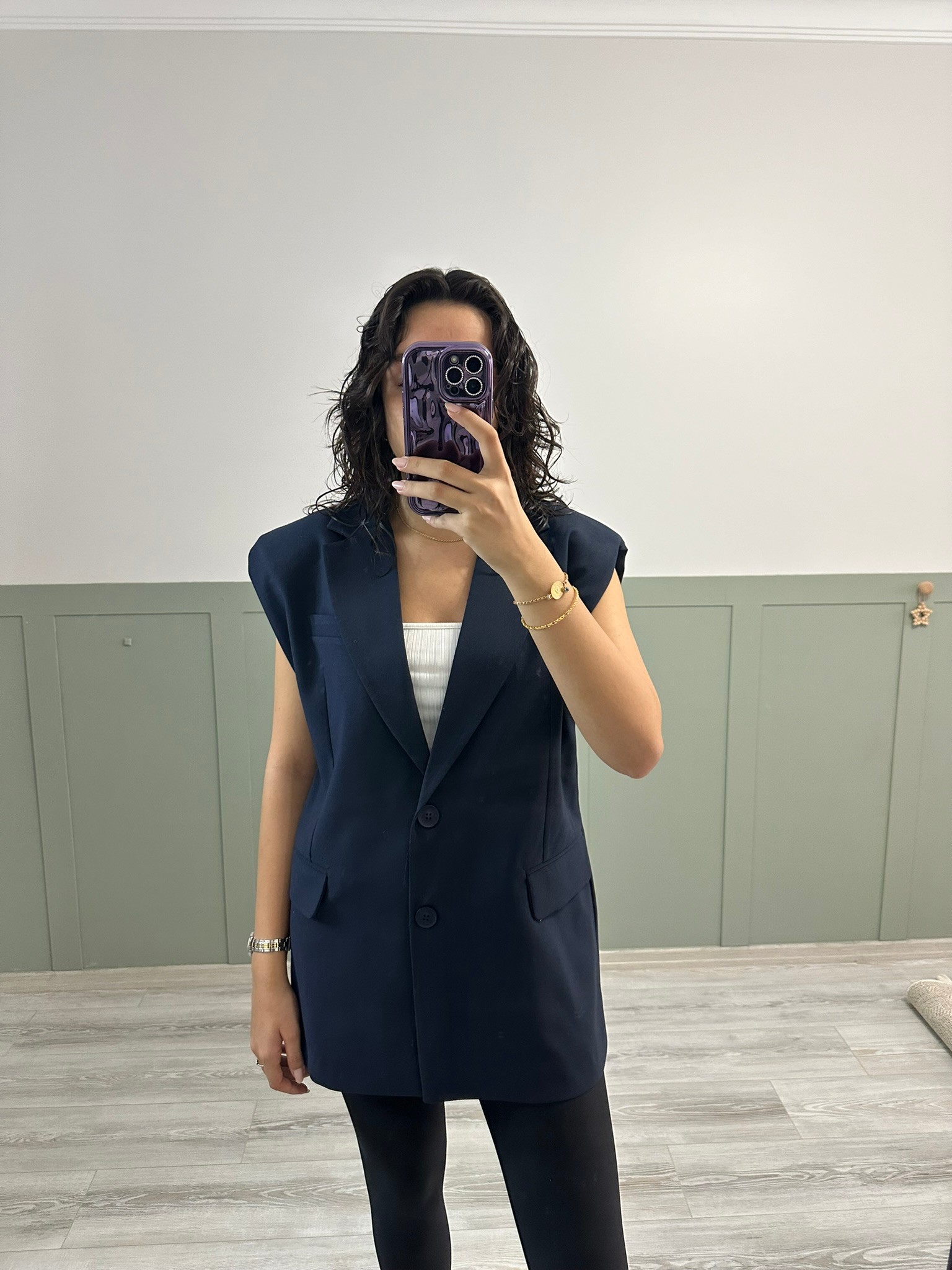 Vatkalı Premium Yelek - LACİVERT