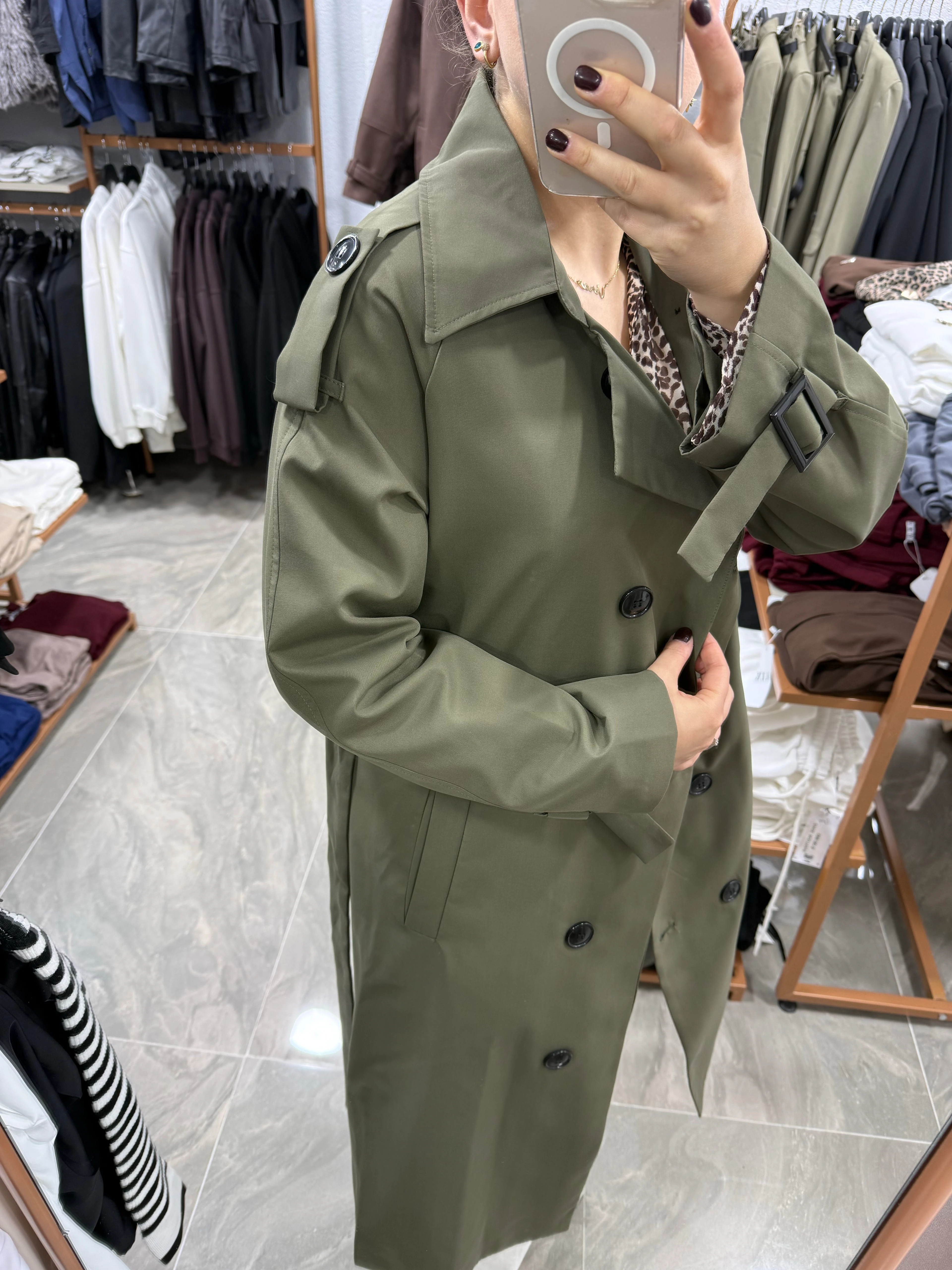 BONDİT KUMAŞ ASTARLI TRENÇKOT 