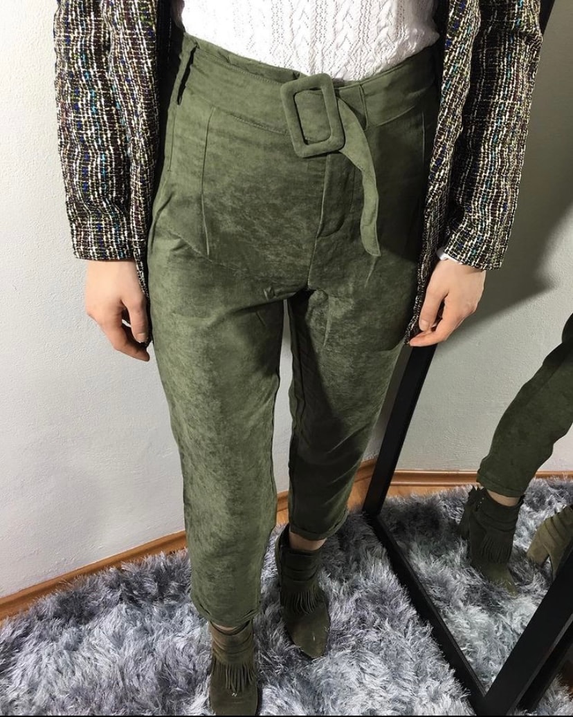 Yeşil Süet Pantolon