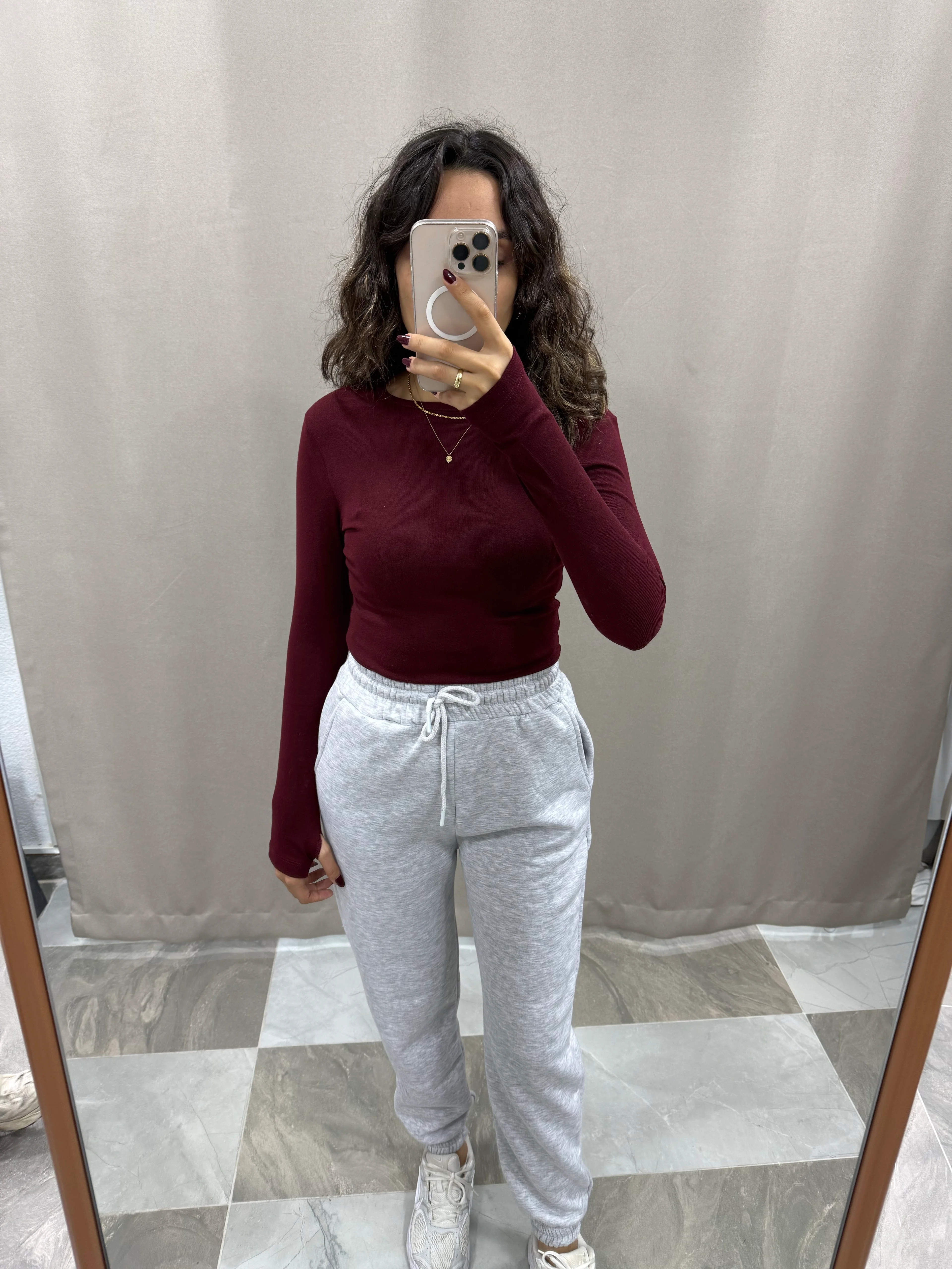 ŞARDONLU JOGGER EŞOFMAN - GRİ