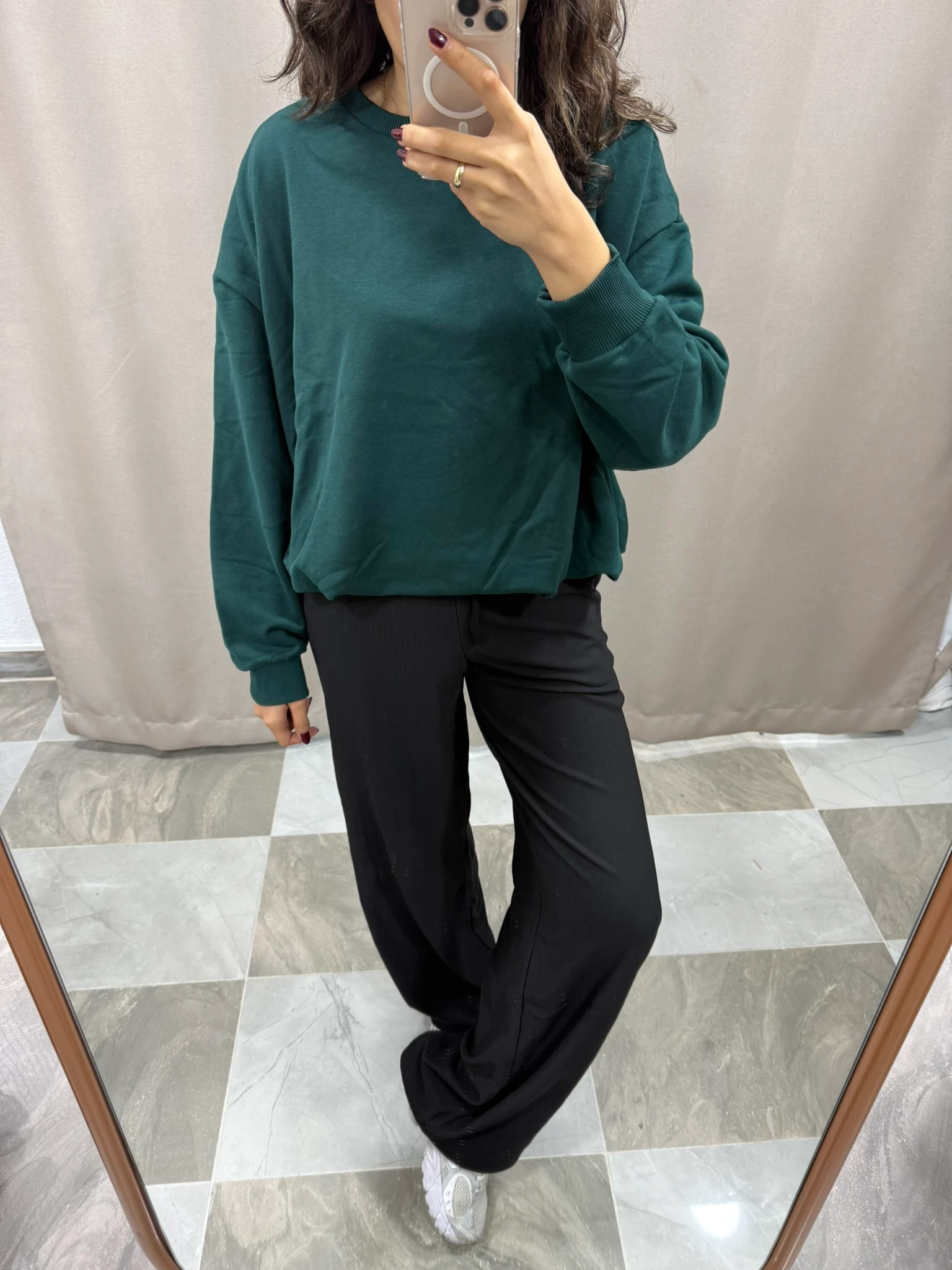 FİTİLLİ EŞOFMAN - SİYAH