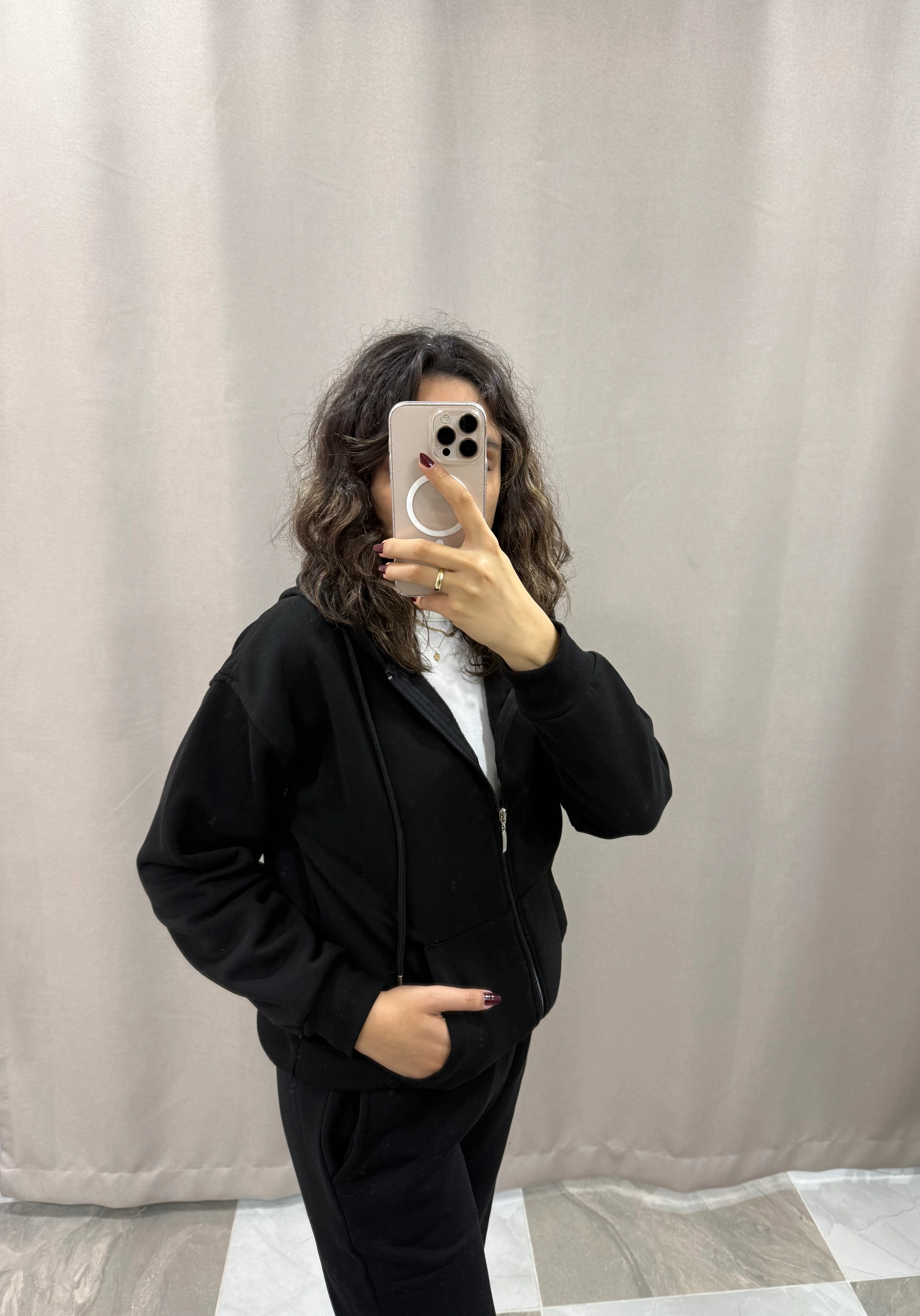 KAPÜŞONLU FERMUARLI SWEAT