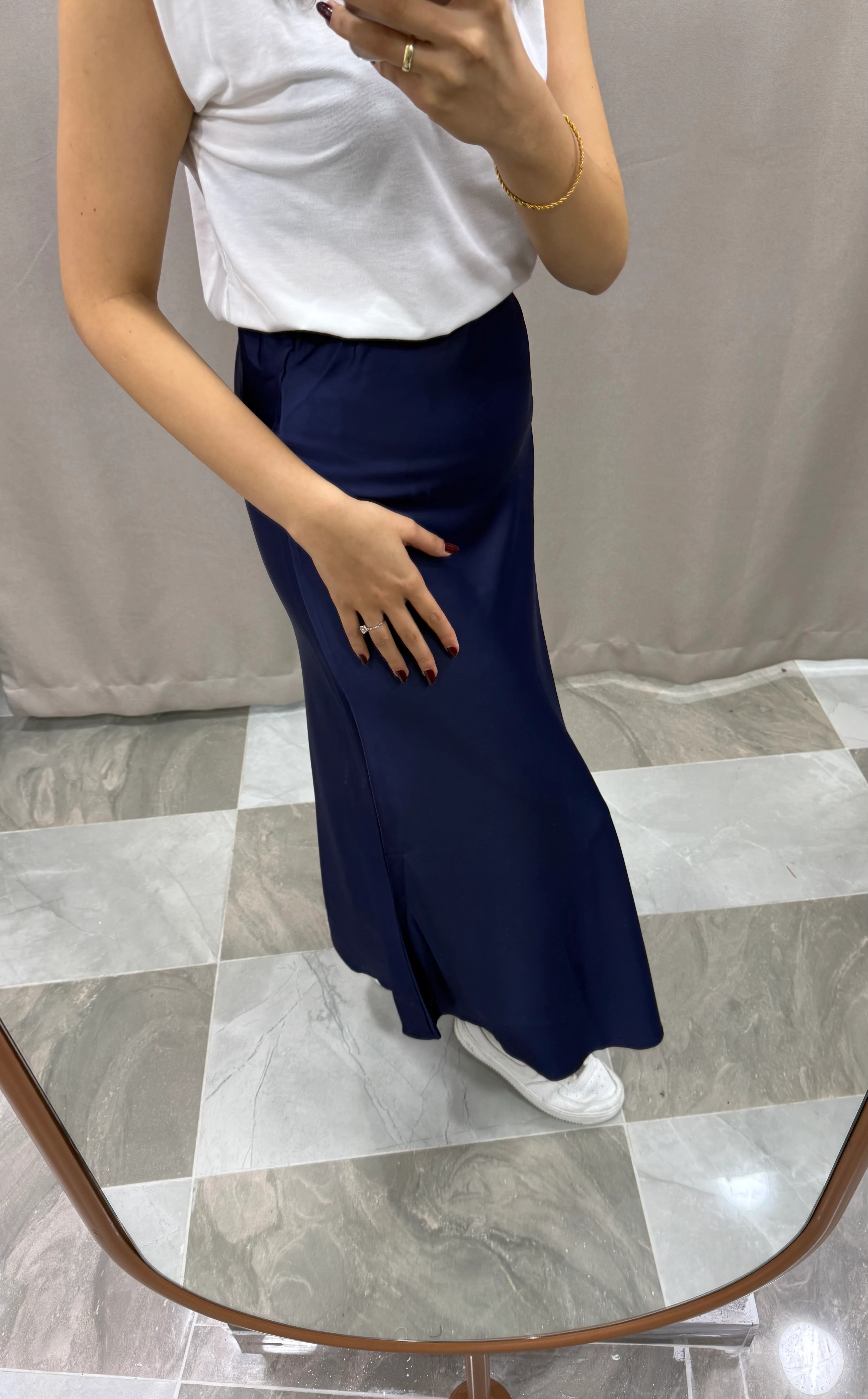 MAXI SATEN ETEK - LACİVERT