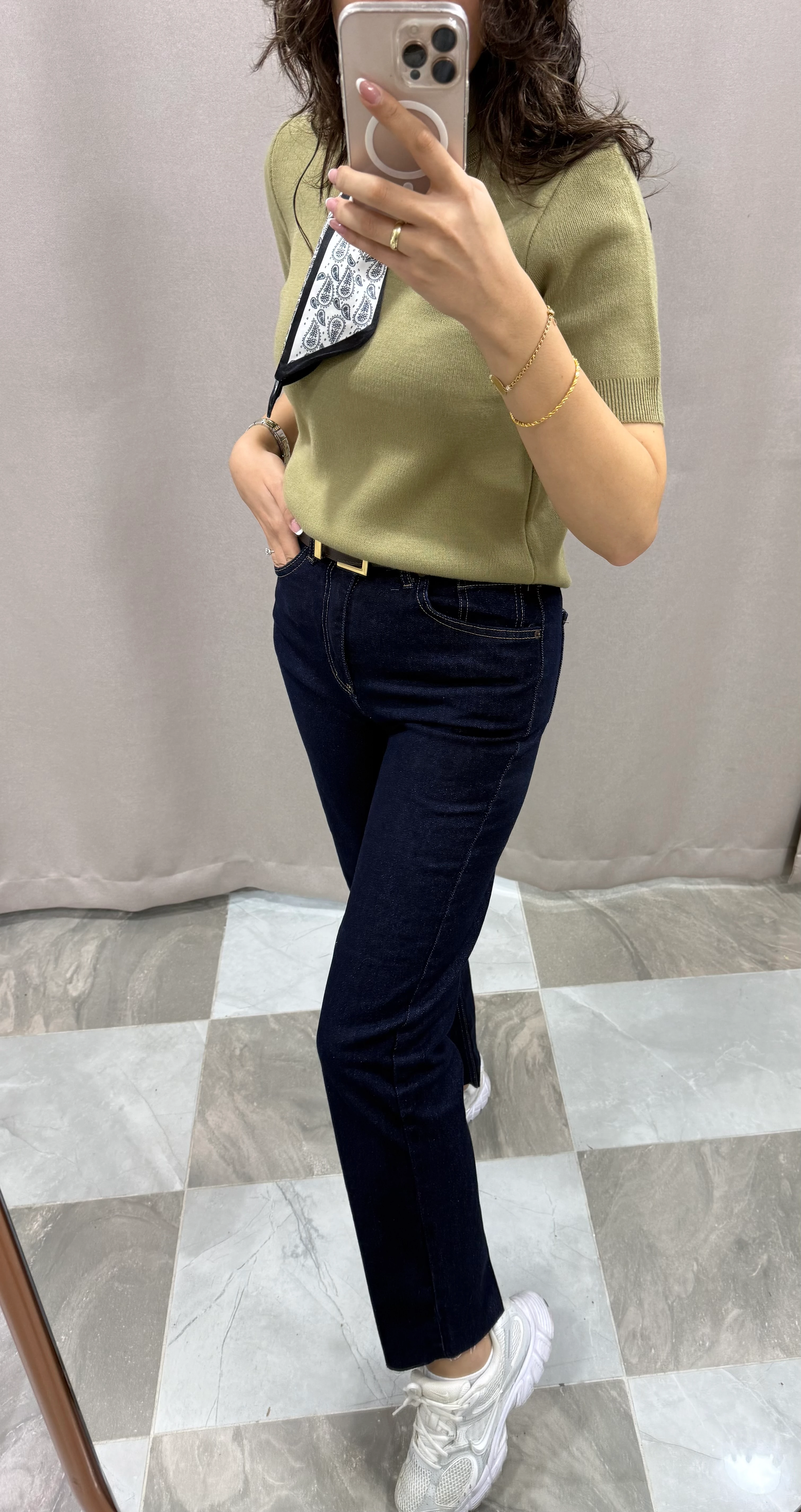 PAÇASI KESİK BOYFIT JEAN PANTOLON