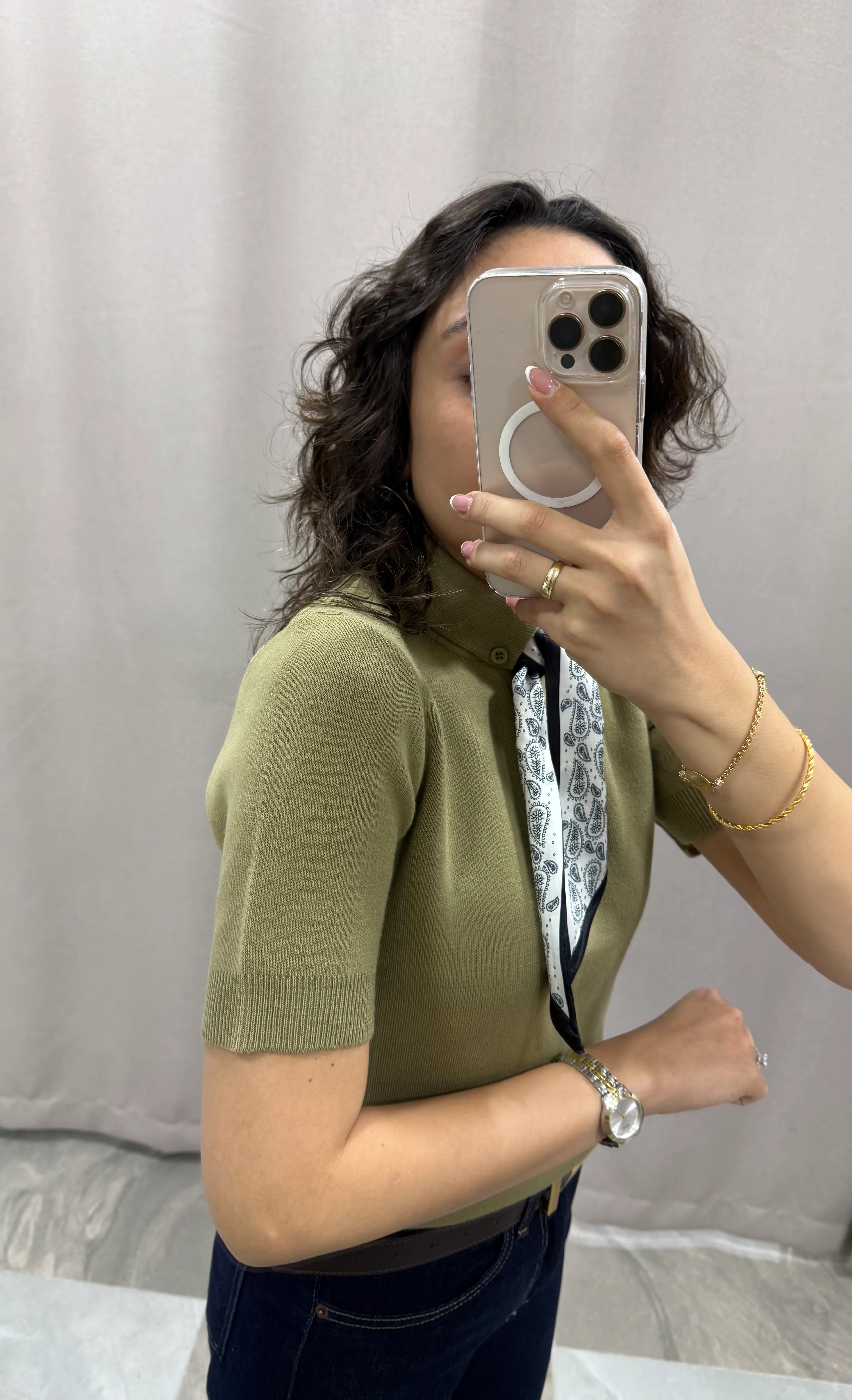 FULAR DETAY KISA KOLLU KAZAK