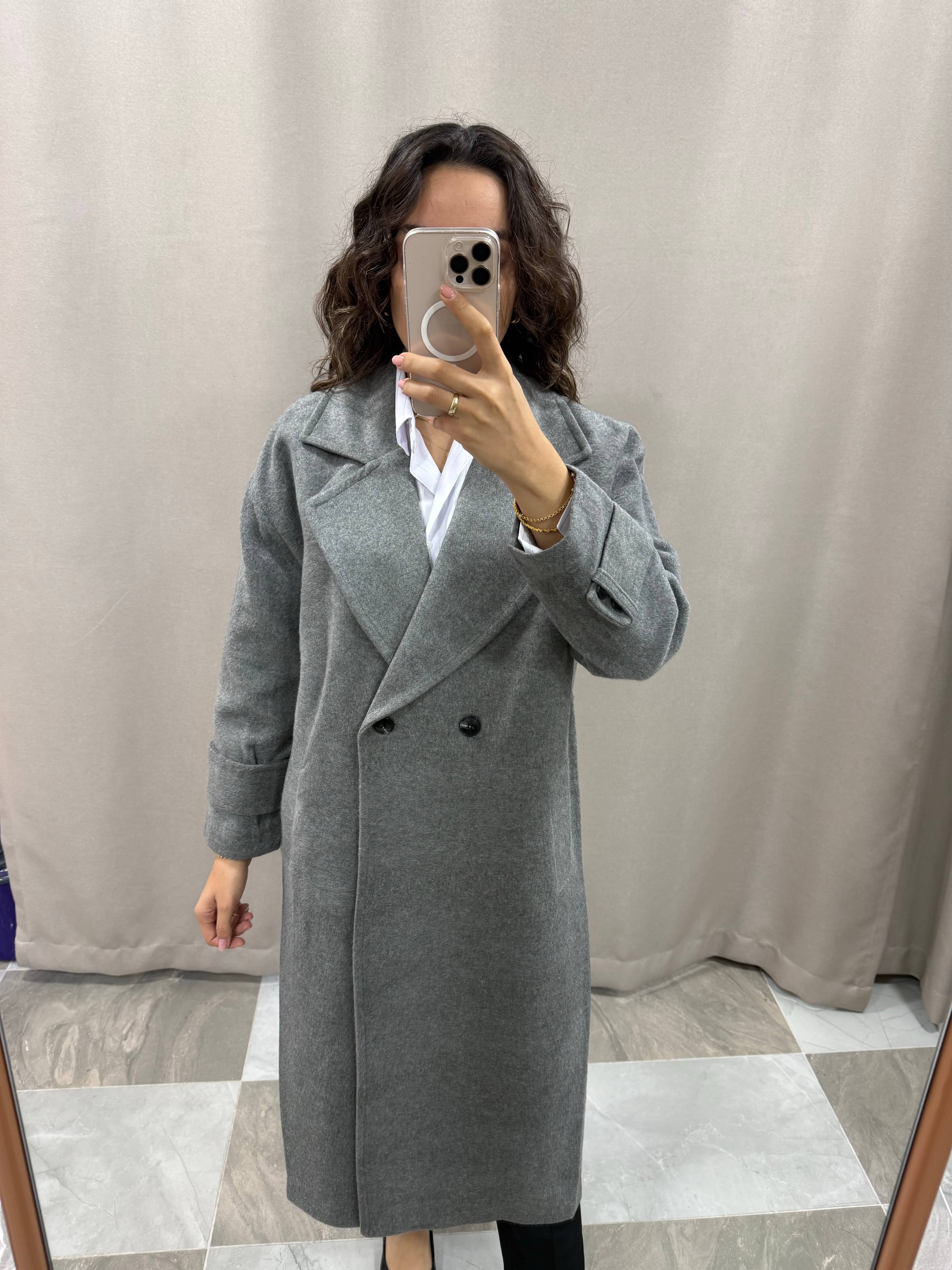 GRİ STD ASTARLI KAŞE KABAN