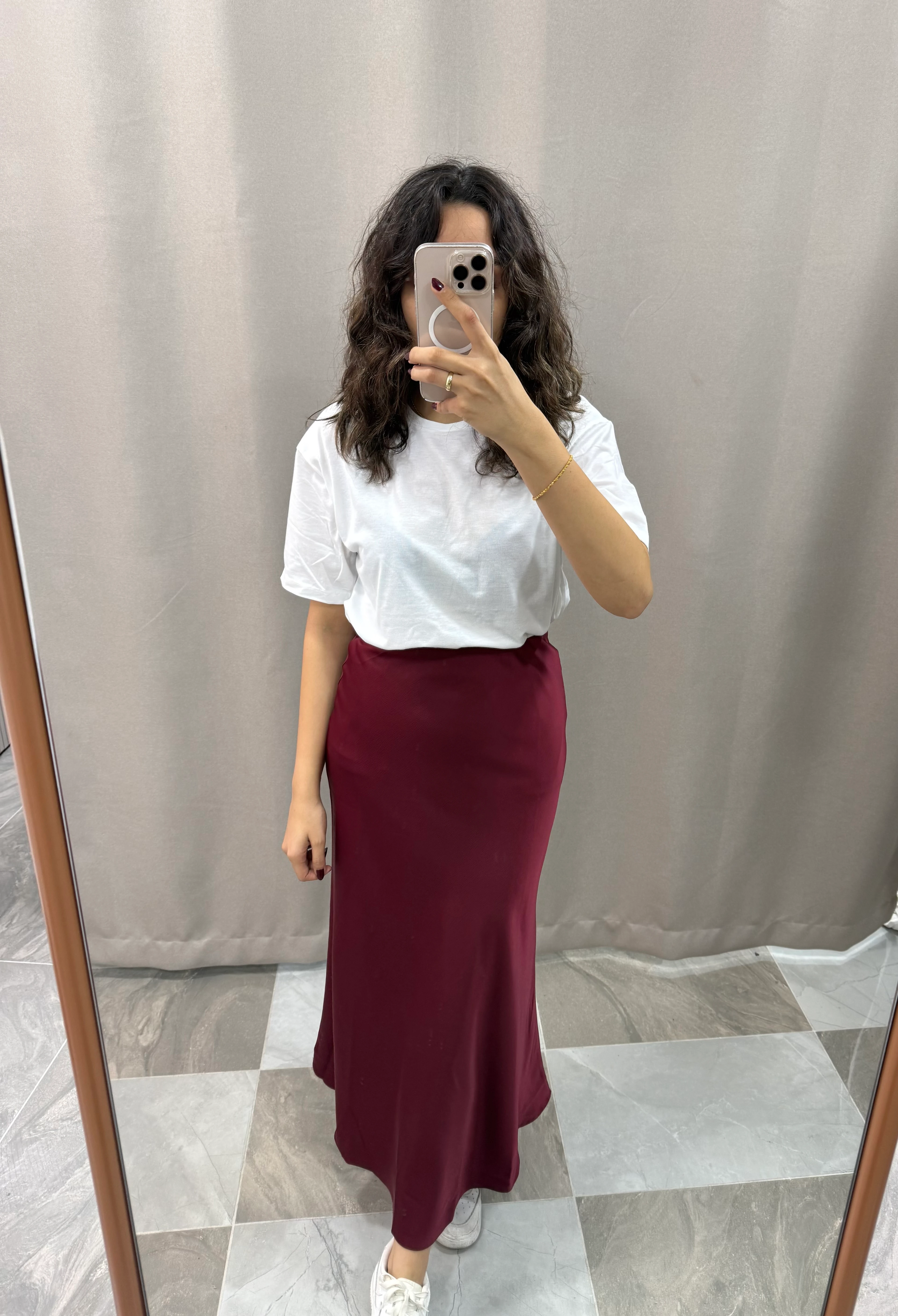 MAXI SATEN ETEK - BORDO