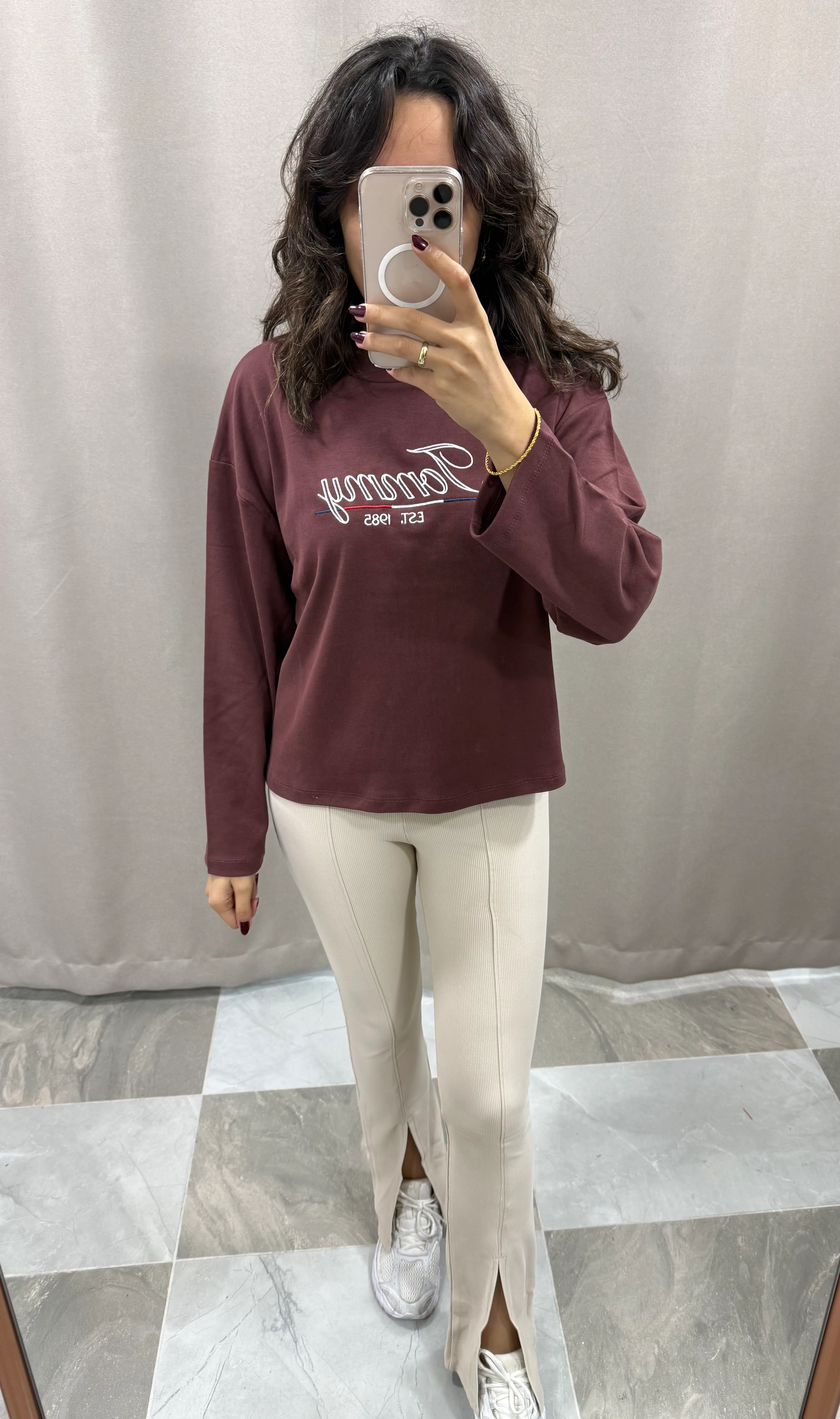 TOMMY SWEAT  - KAHVERENGİ