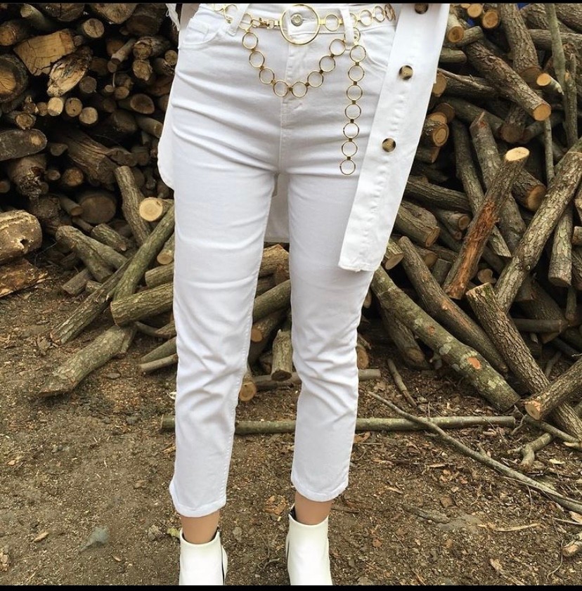 Beyaz Mom Jean