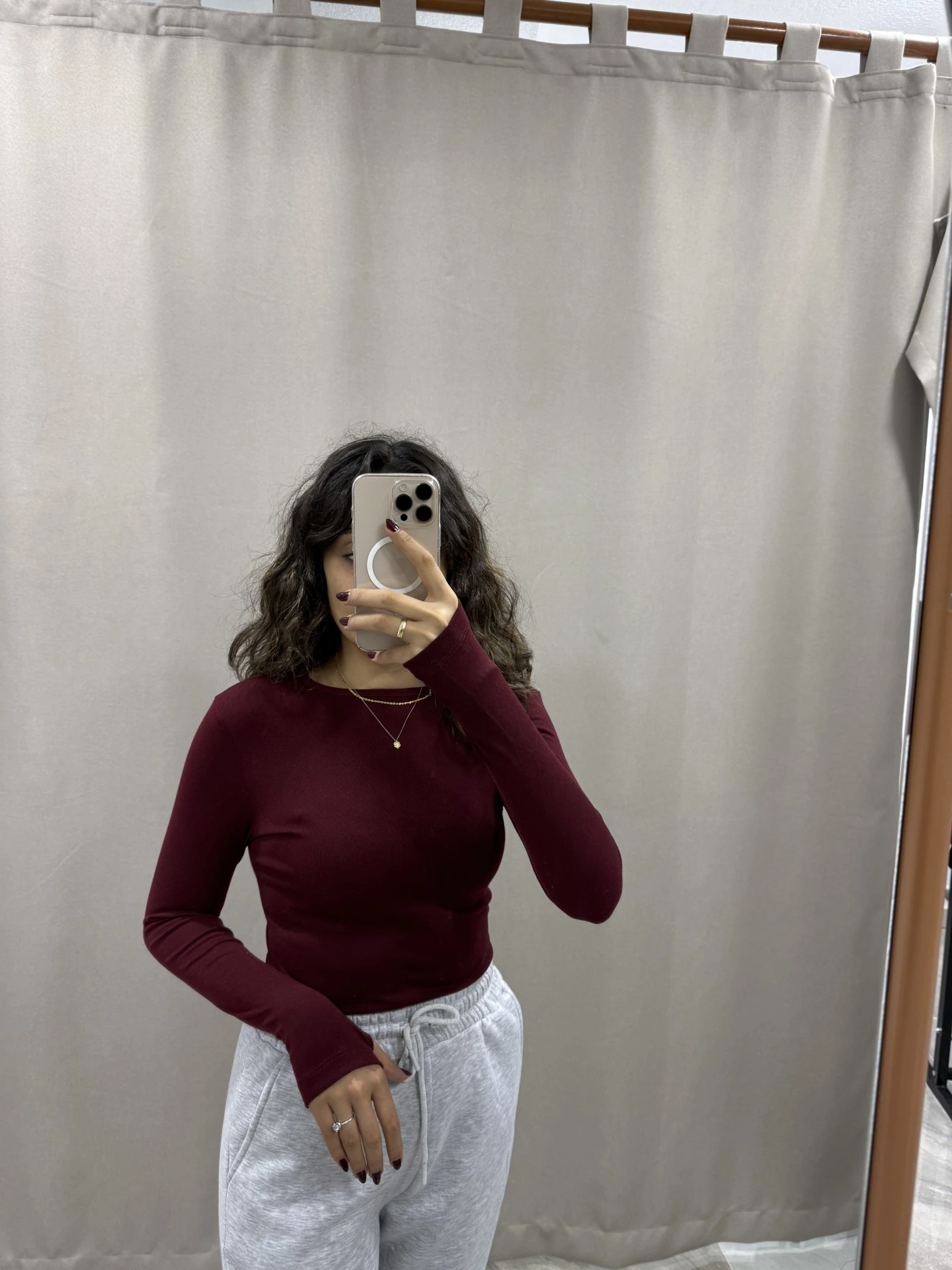 PARMAK GEÇMELİ BODY  - BORDO