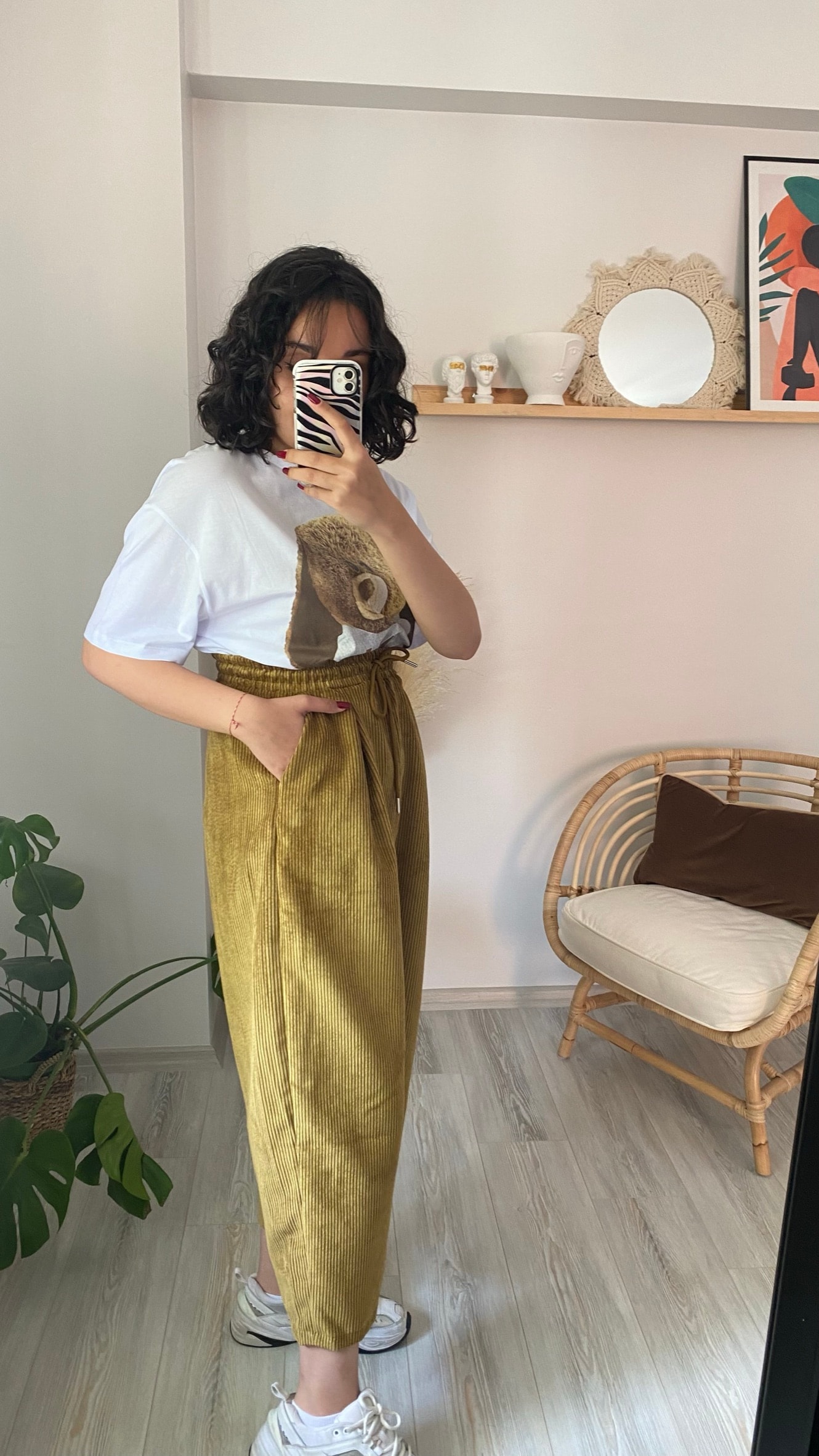 Yağ Yeşili Slouchy Pantolon