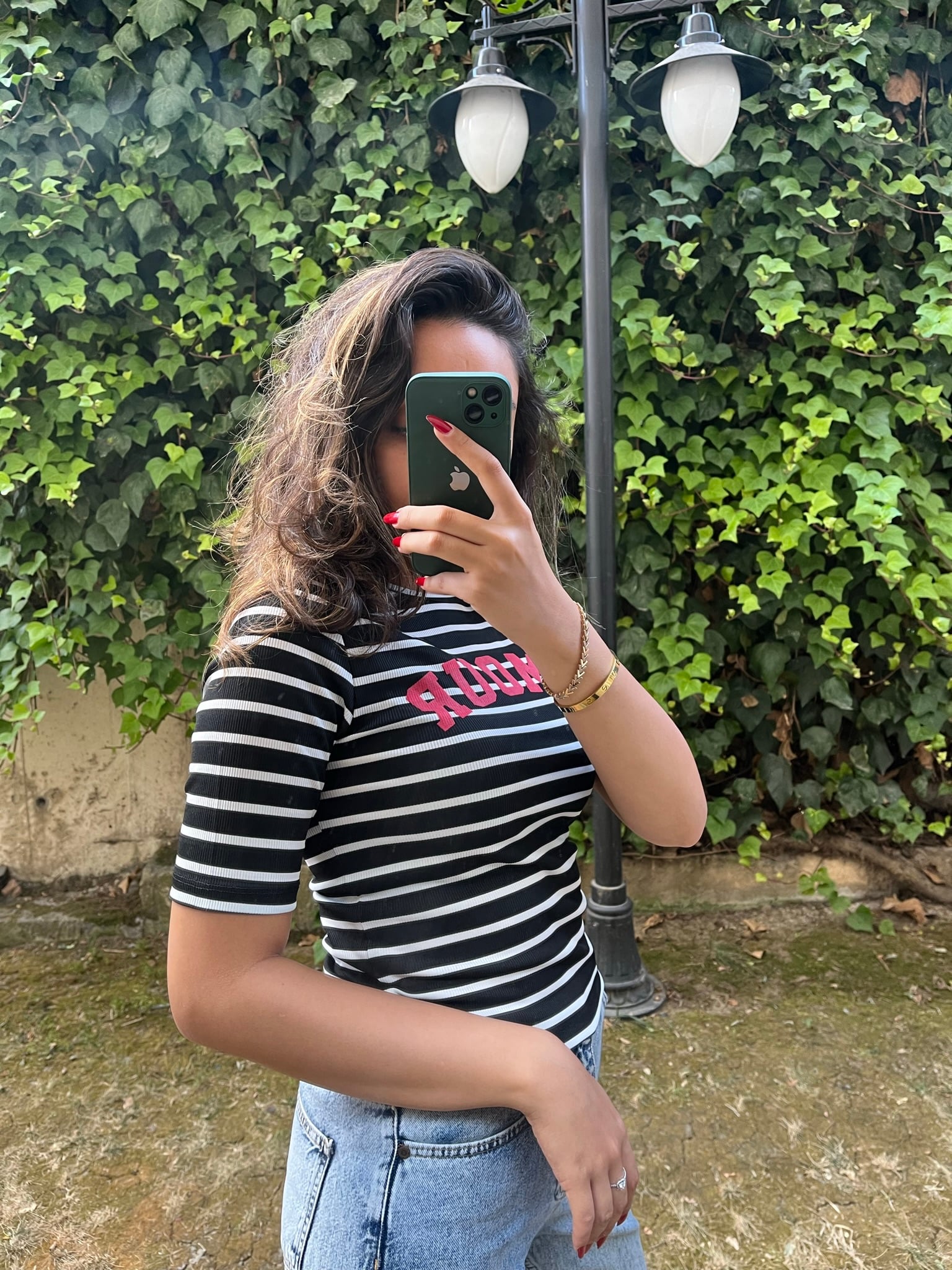 Amour Çizgili Tshirt